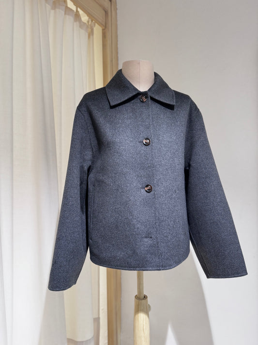 W Gyoda Cashmere Jacket SOEUR Grey Chiné