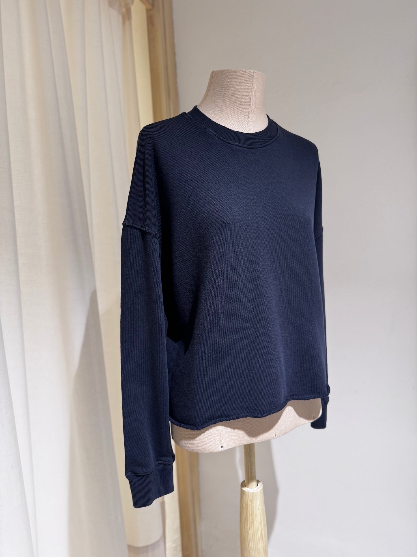 W Vintage Fleece Sweatshirt - MERZ B SCHWANEN Charcoal