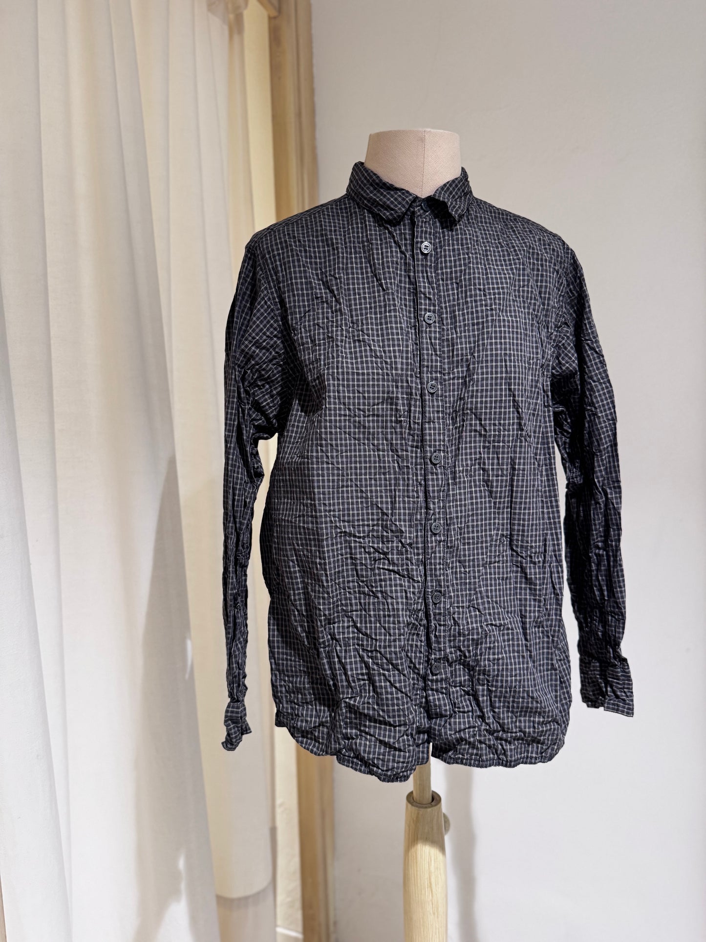 W Long Sleeve Shirt - PAS DE CALAIS Black Check