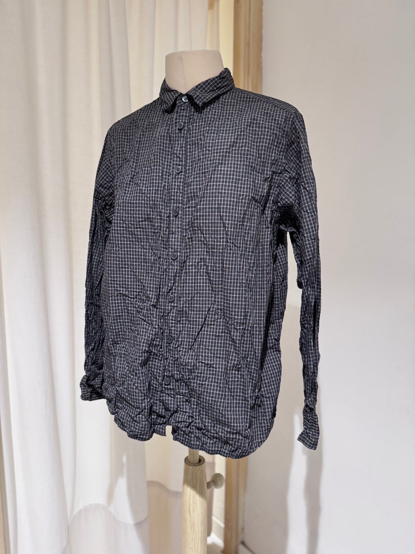 W Long Sleeve Shirt - PAS DE CALAIS Black Check