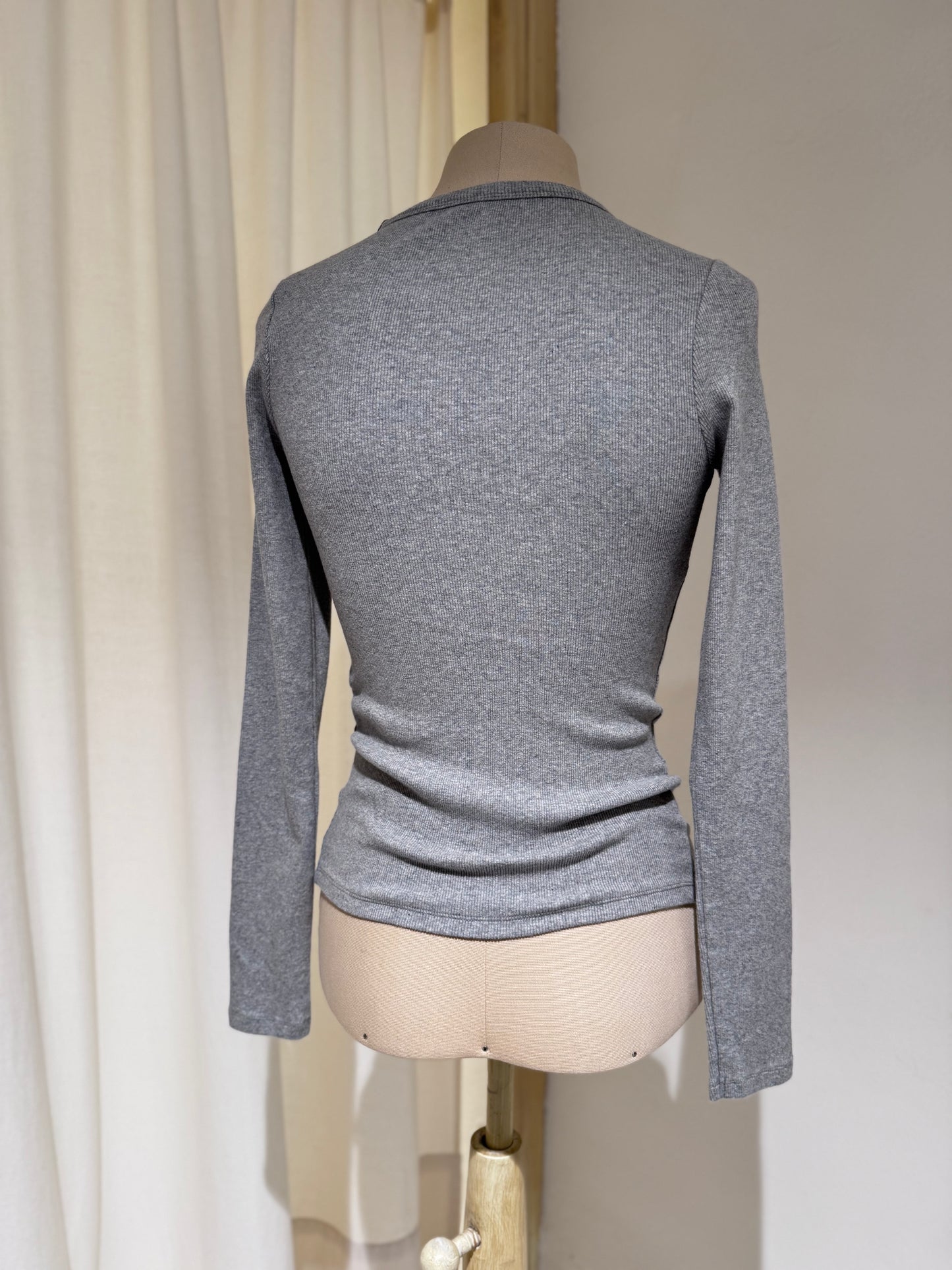W Organic Rib LS T-Shirt COLORFUL STANDARD Grey