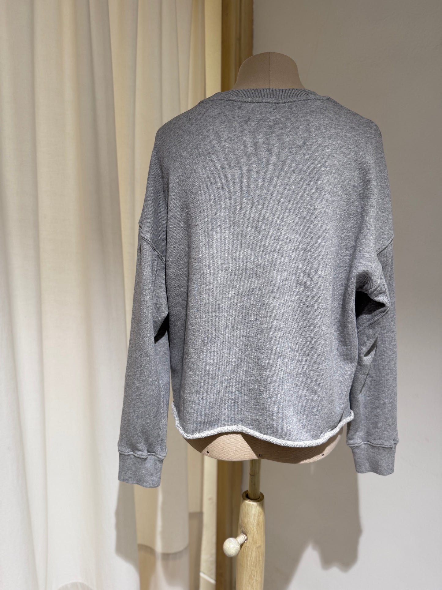 W Vintage Fleece Sweatshirt - MERZ B SCHWANEN Heather Grey