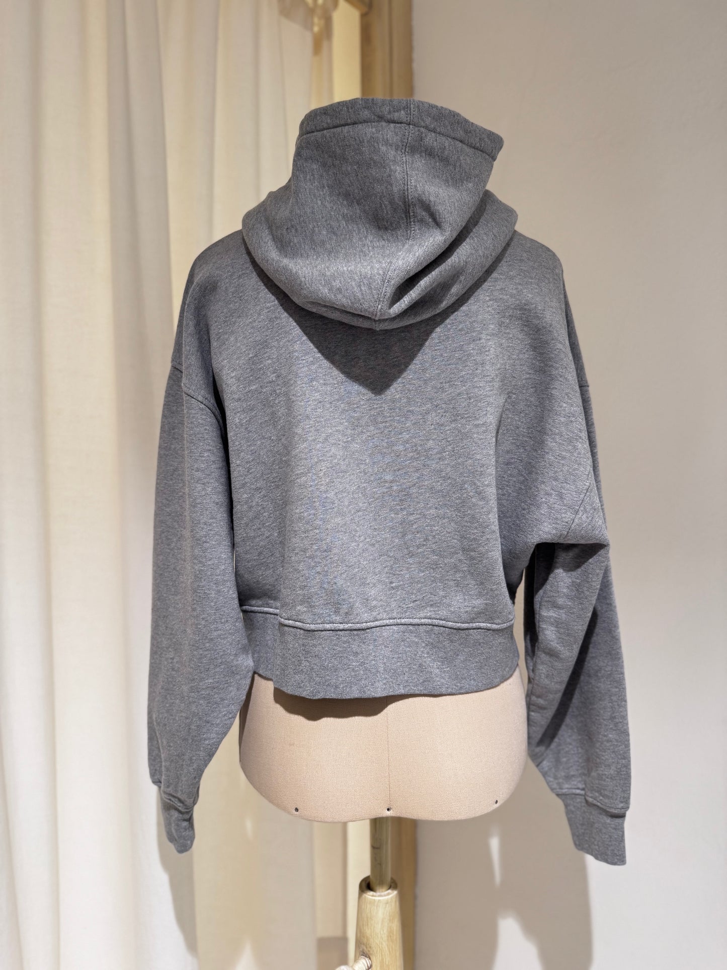W Organic Crop Zip Hood - COLORFUL STANDARD Heather Grey