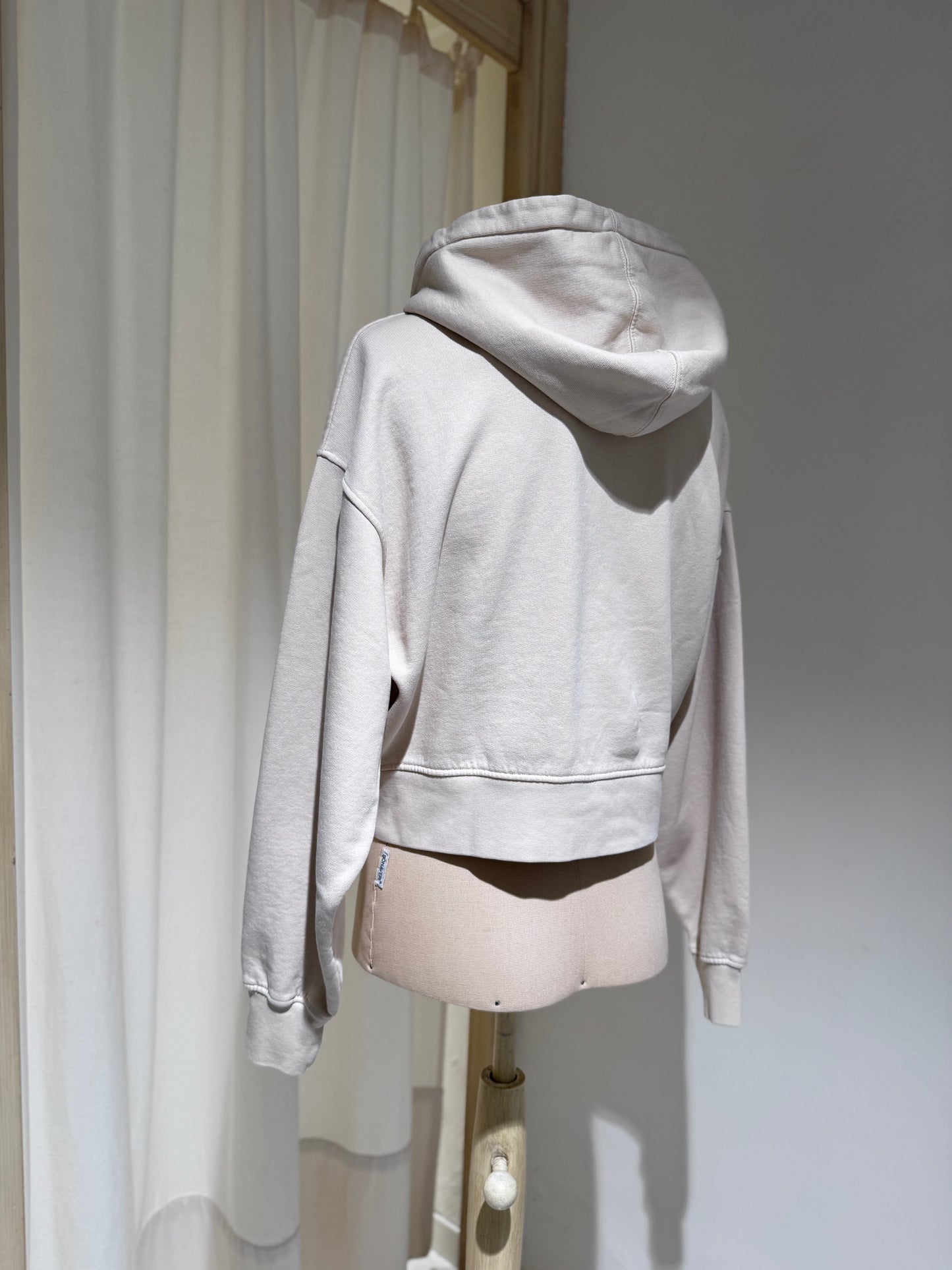 W Organic Crop Zip Hood - COLORFUL STANDARD Heather Grey