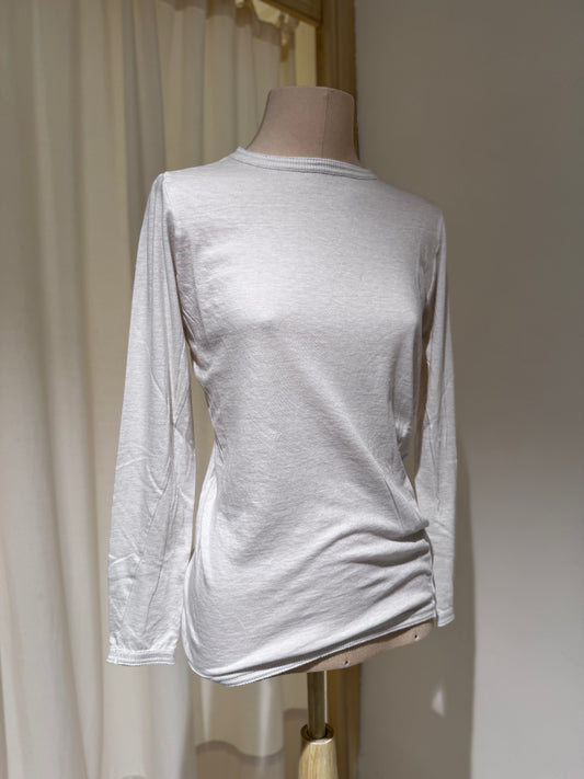 W Round Neck T-Shirt - PAS DE CALAIS Ivory
