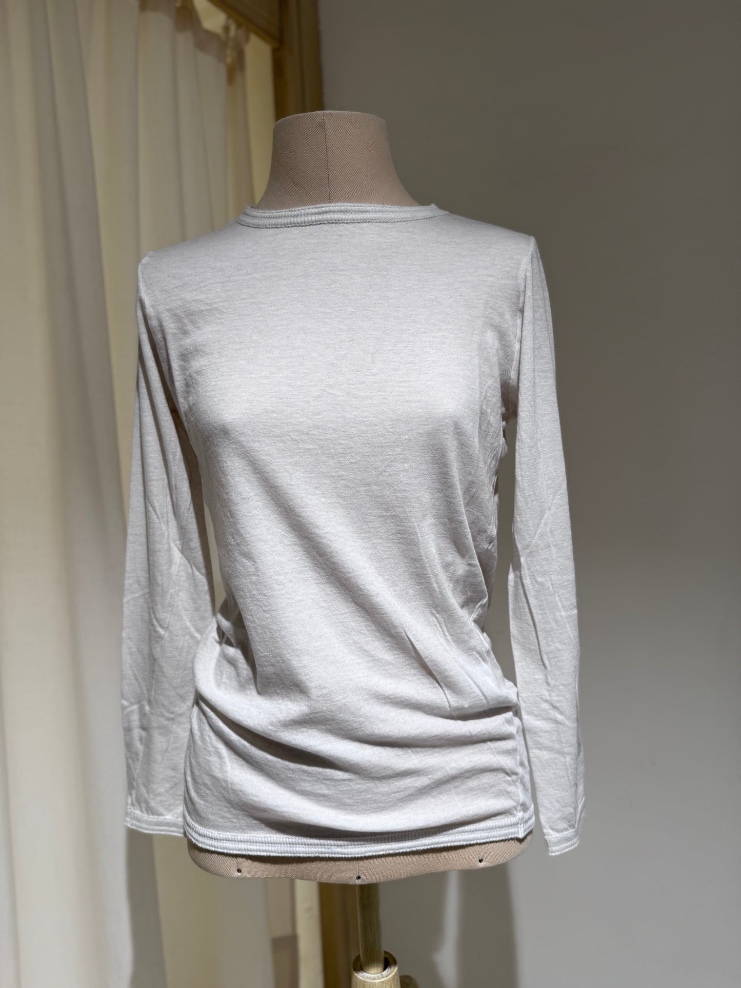 W Round Neck T-Shirt - PAS DE CALAIS Ivory