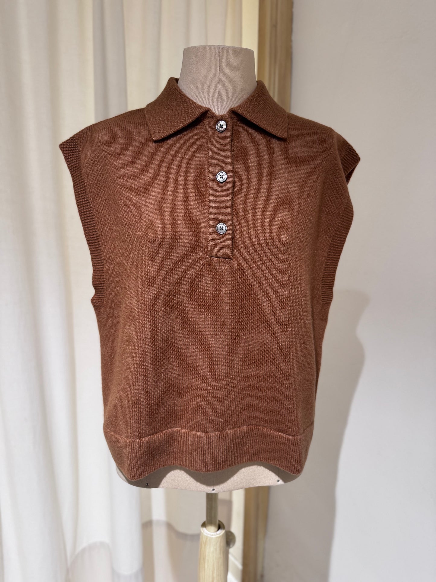 W Oversized Polo Collar - Belle Rose - Monk