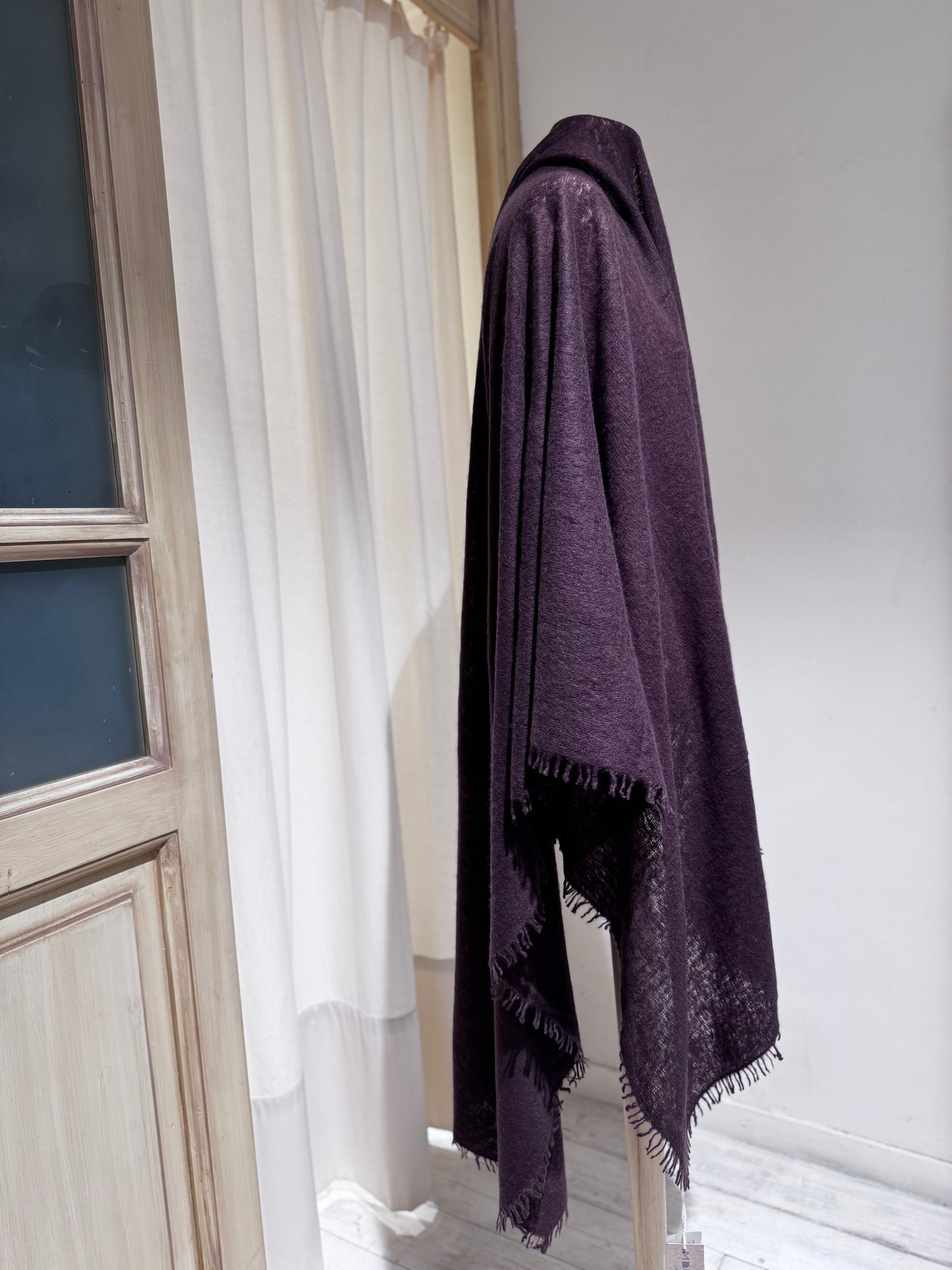 W Pure Cashmere Scarf - MOULETA - Brown