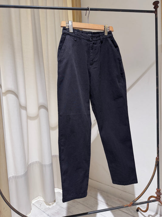 W Cotton Grosgrain Tapered Pant PAS DE CALAIS Dark Brown