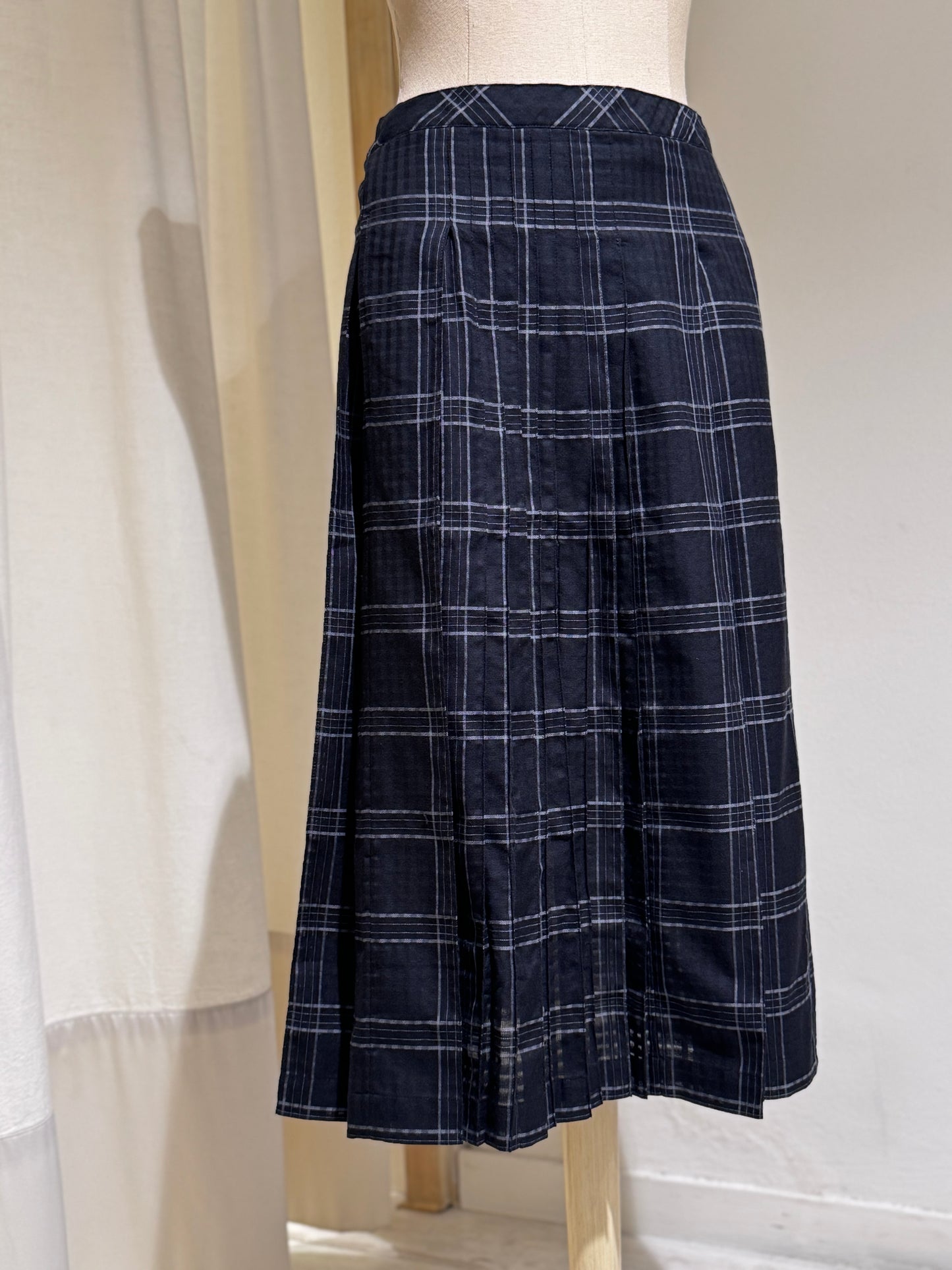 W Rosetta Skirt Check YMC Black/Grey