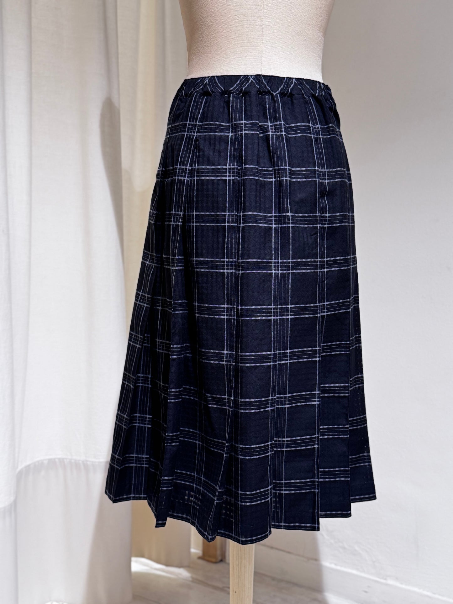 W Rosetta Skirt Check YMC Black/Grey