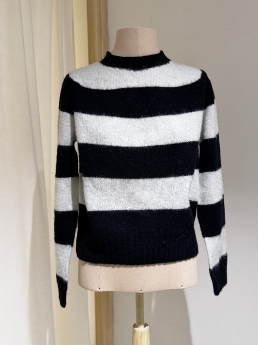 W Jats Stripe Jumper Knitwear YMC Black/Cream