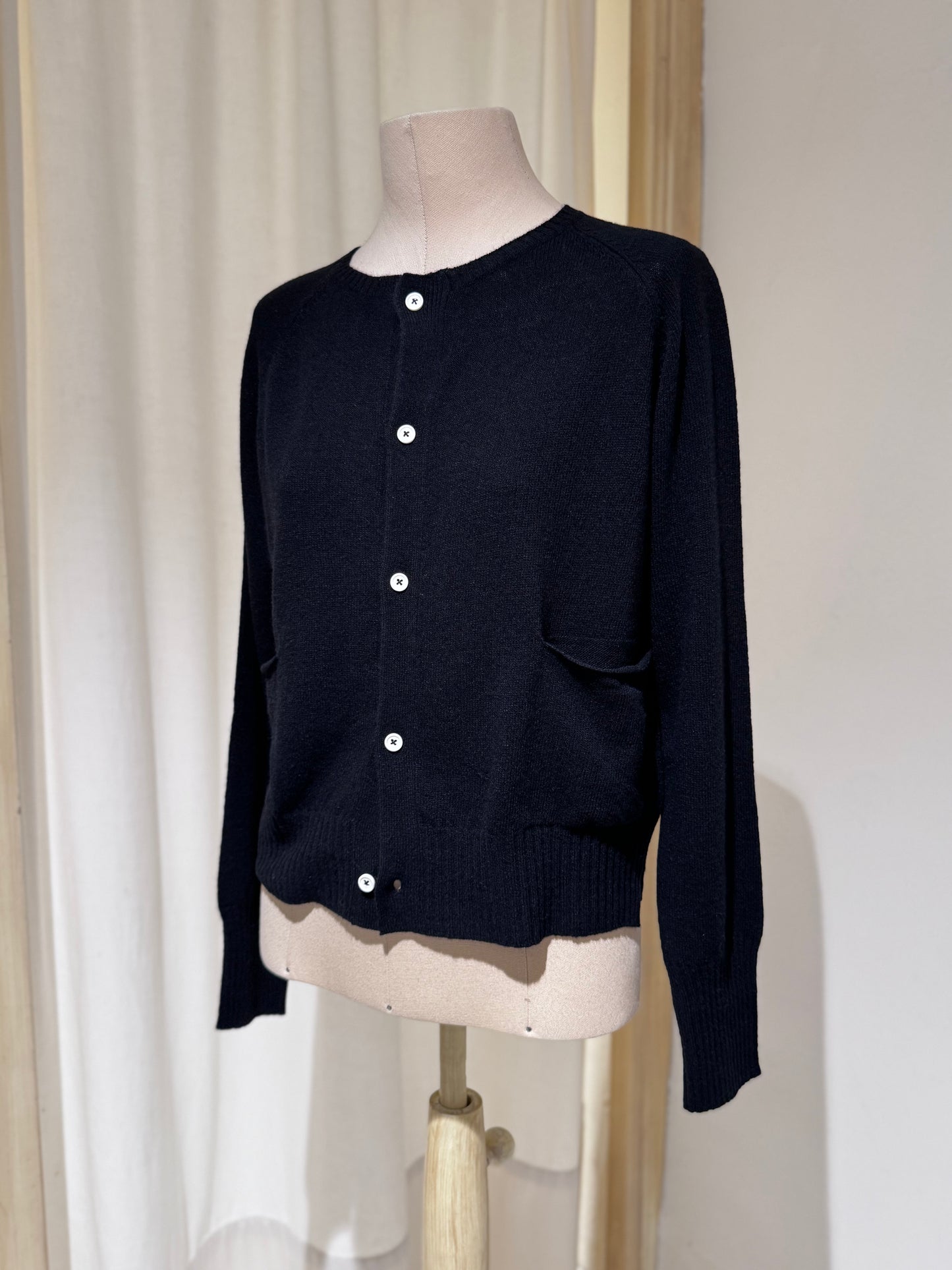 W Cardigan Raglan MA RY YA - Black