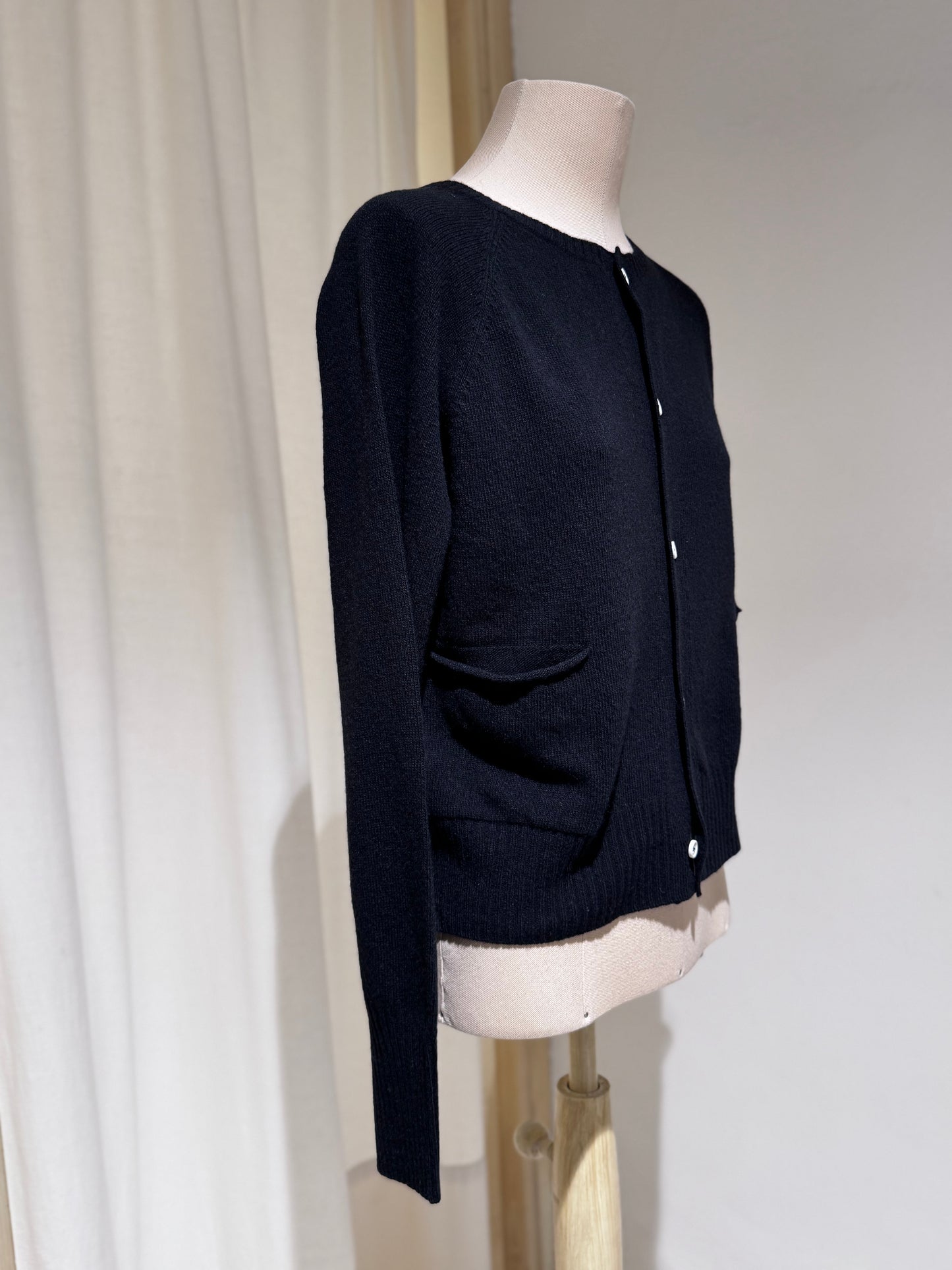 W Cardigan Raglan MA RY YA - Black