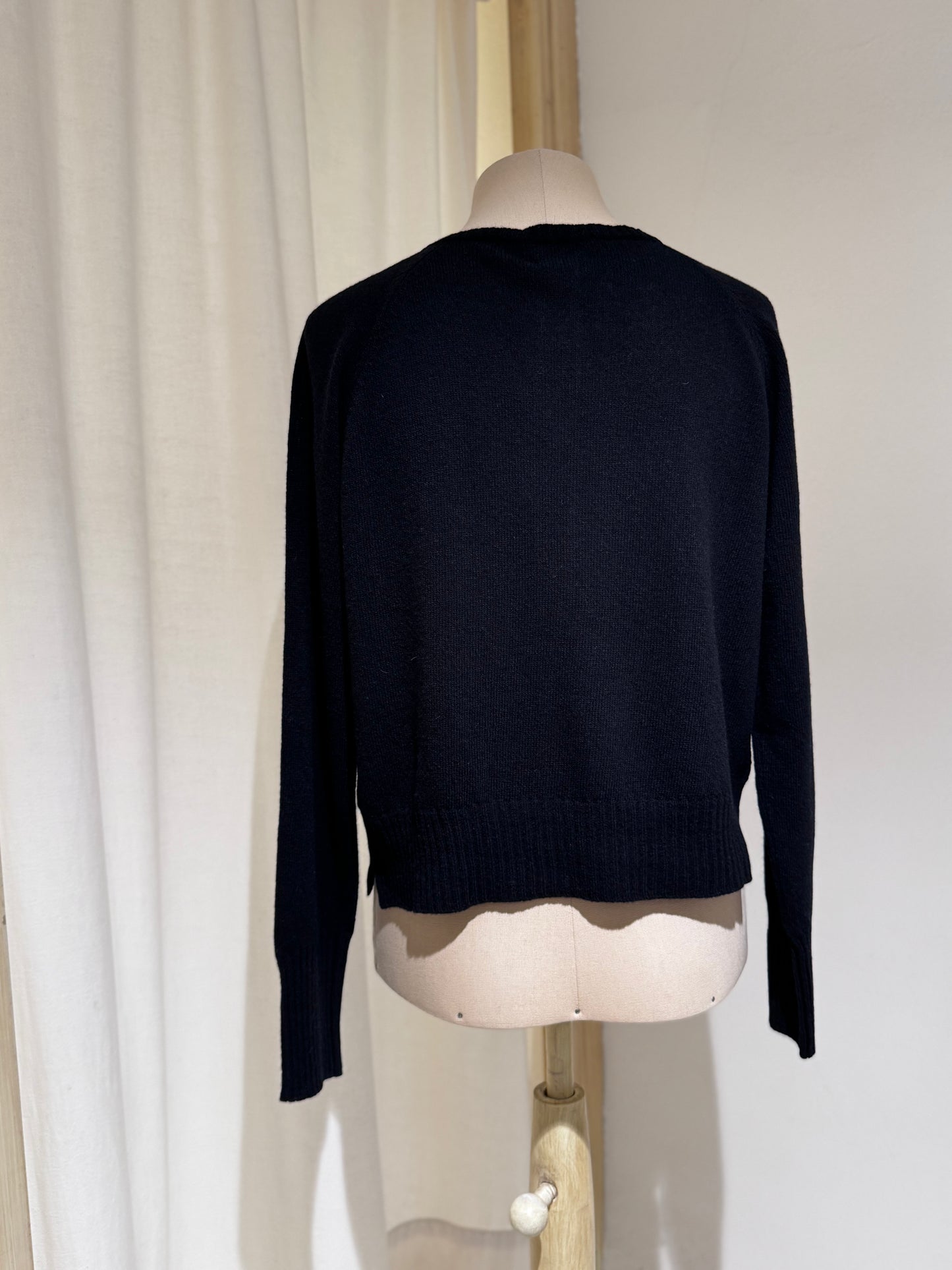 W Cardigan Raglan MA RY YA - Black