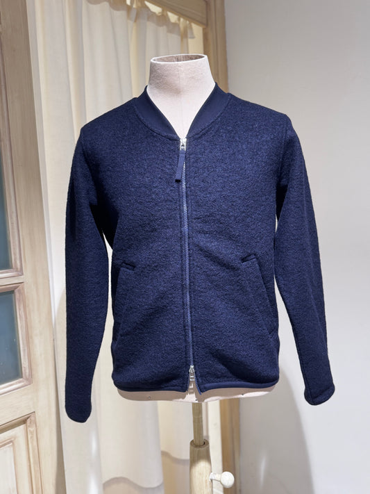 M Wool Fleece Zip Bomber UNIVERSAL WORKS - Navy