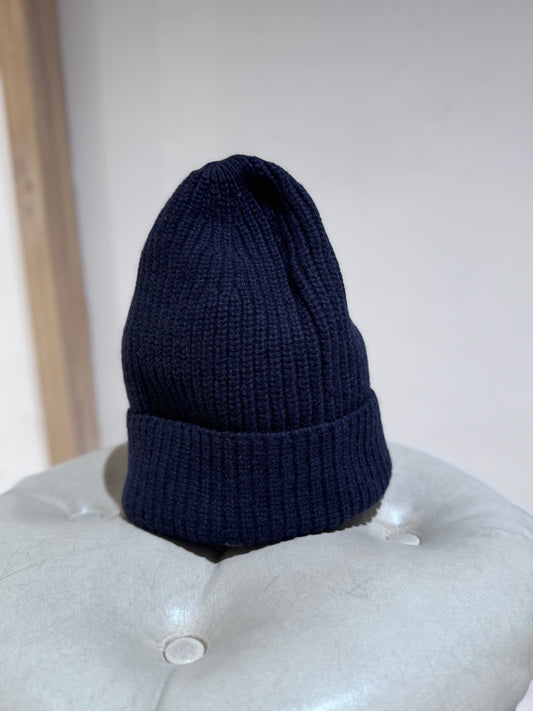 M & W CASHMERE BEANIE - DANIELE FIESOLI - NAVY BLUE