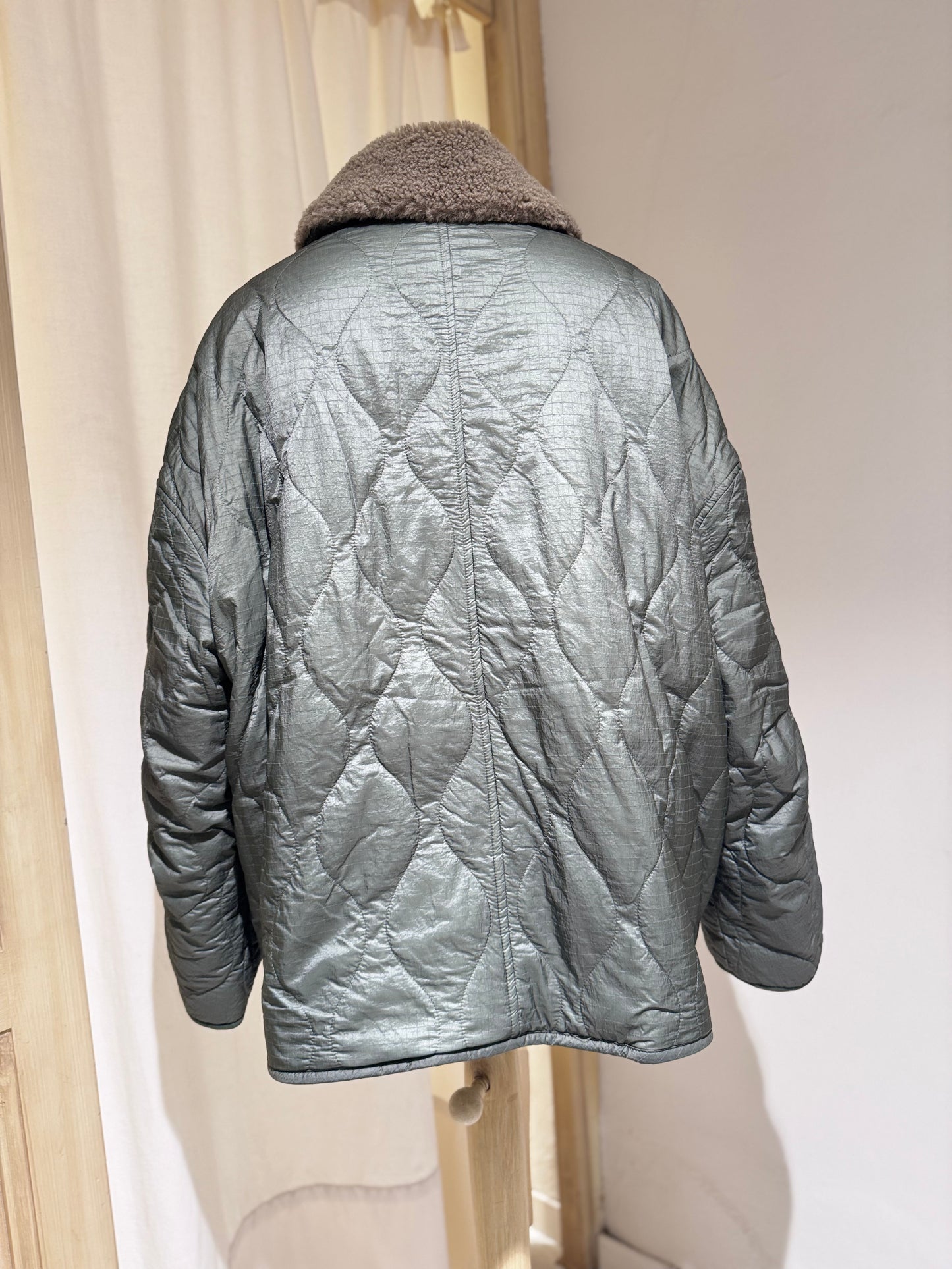 W Hampton teddy jacket - BELLEROSE - Mil Green