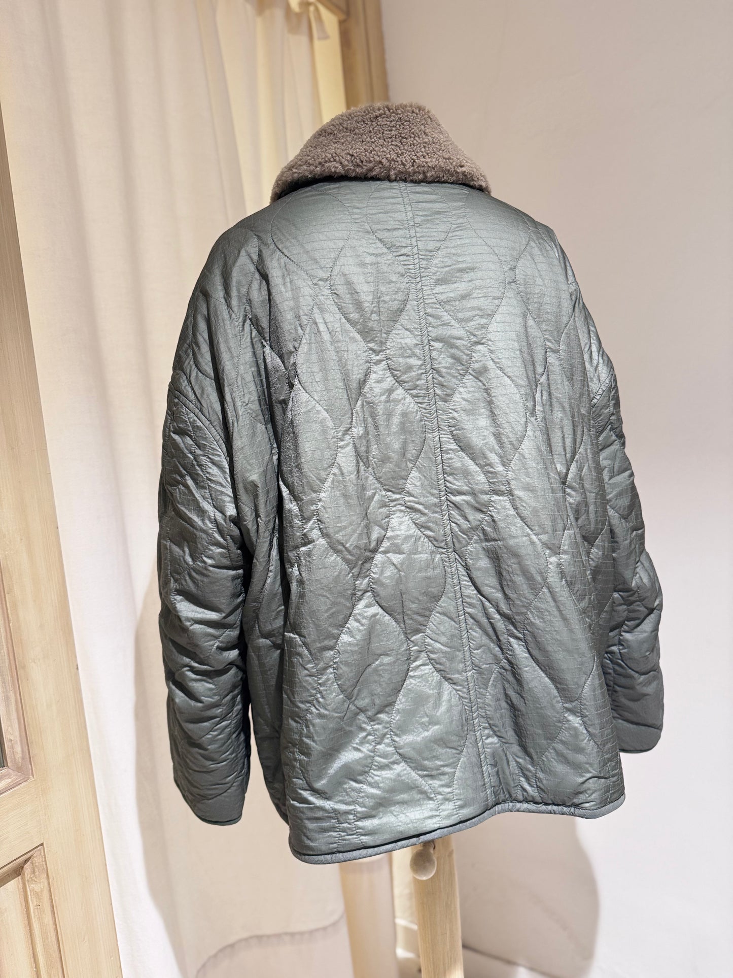 W Hampton teddy jacket - BELLEROSE - Mil Green