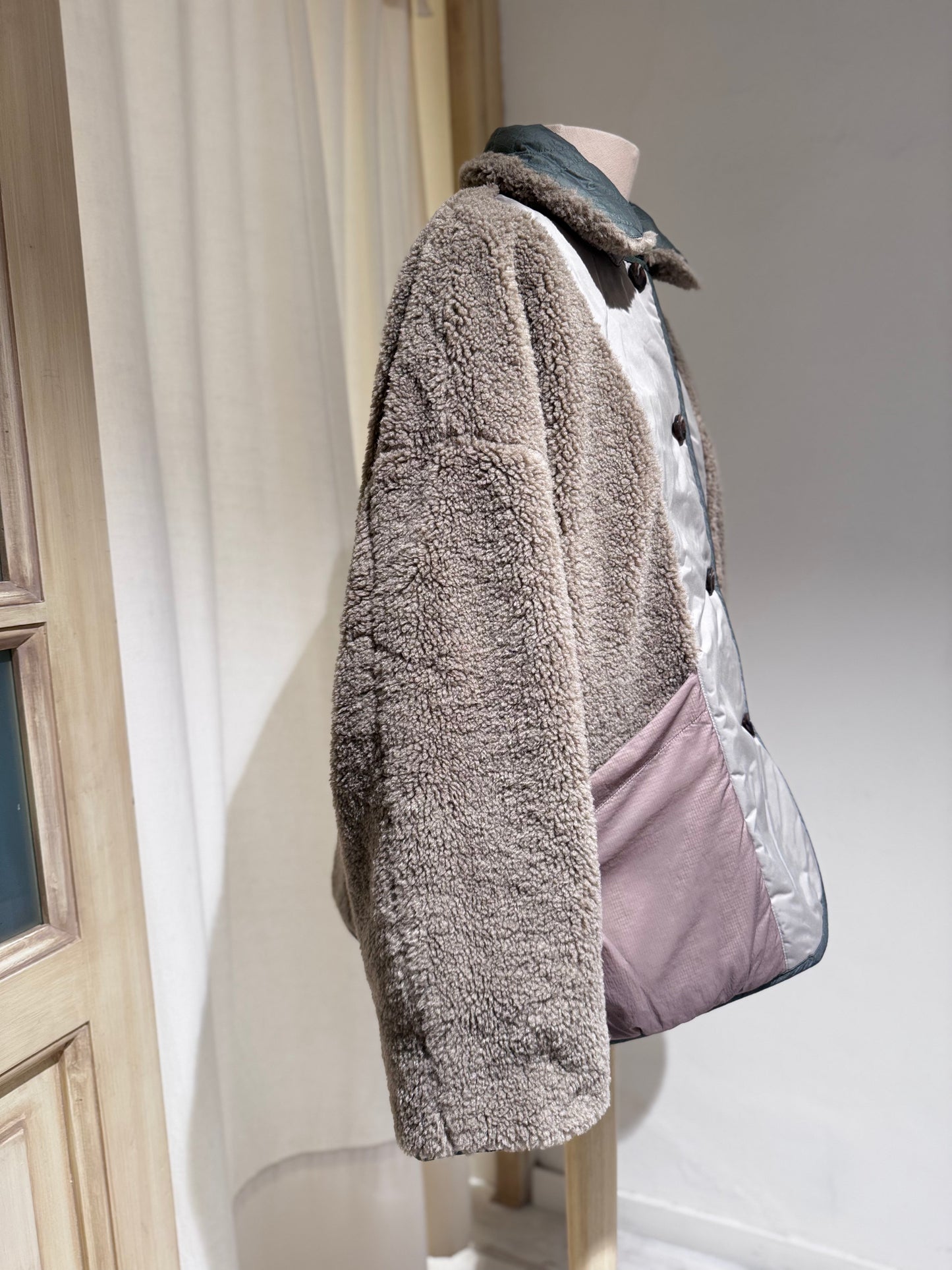 W Hampton teddy jacket - BELLEROSE - Mil Green