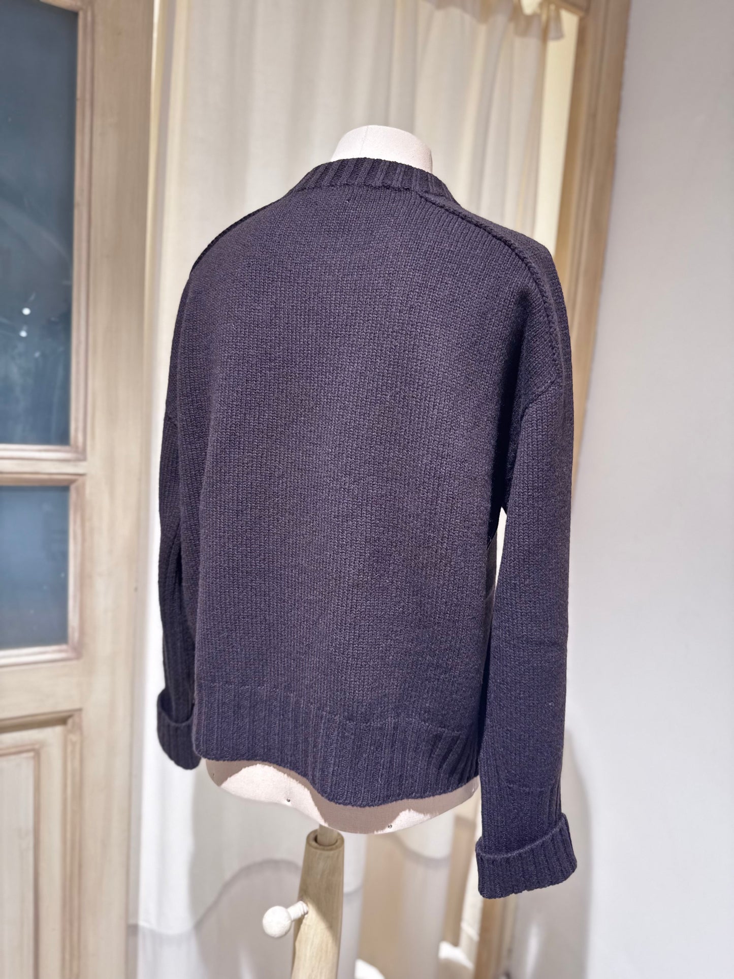 W BARROW round neck - PHIILI - Chocolate Brown