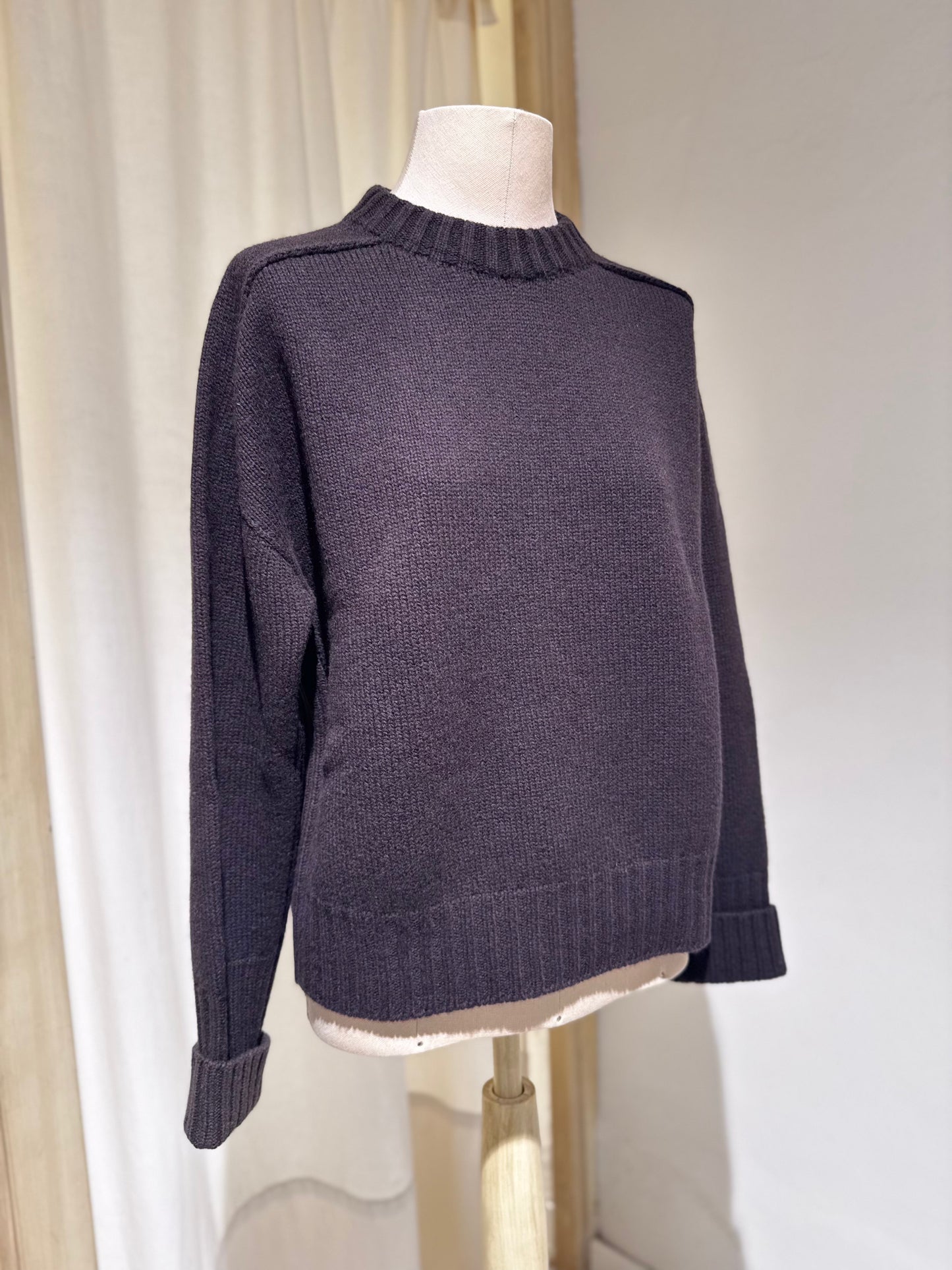 W BARROW round neck - PHIILI - Chocolate Brown
