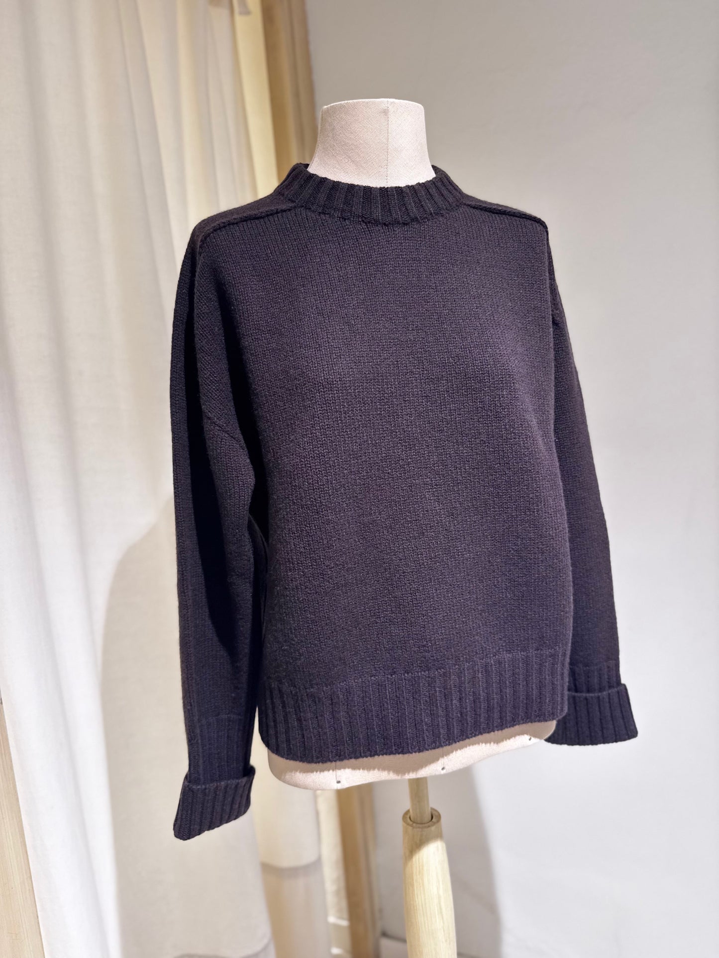 W BARROW round neck - PHIILI - Chocolate Brown