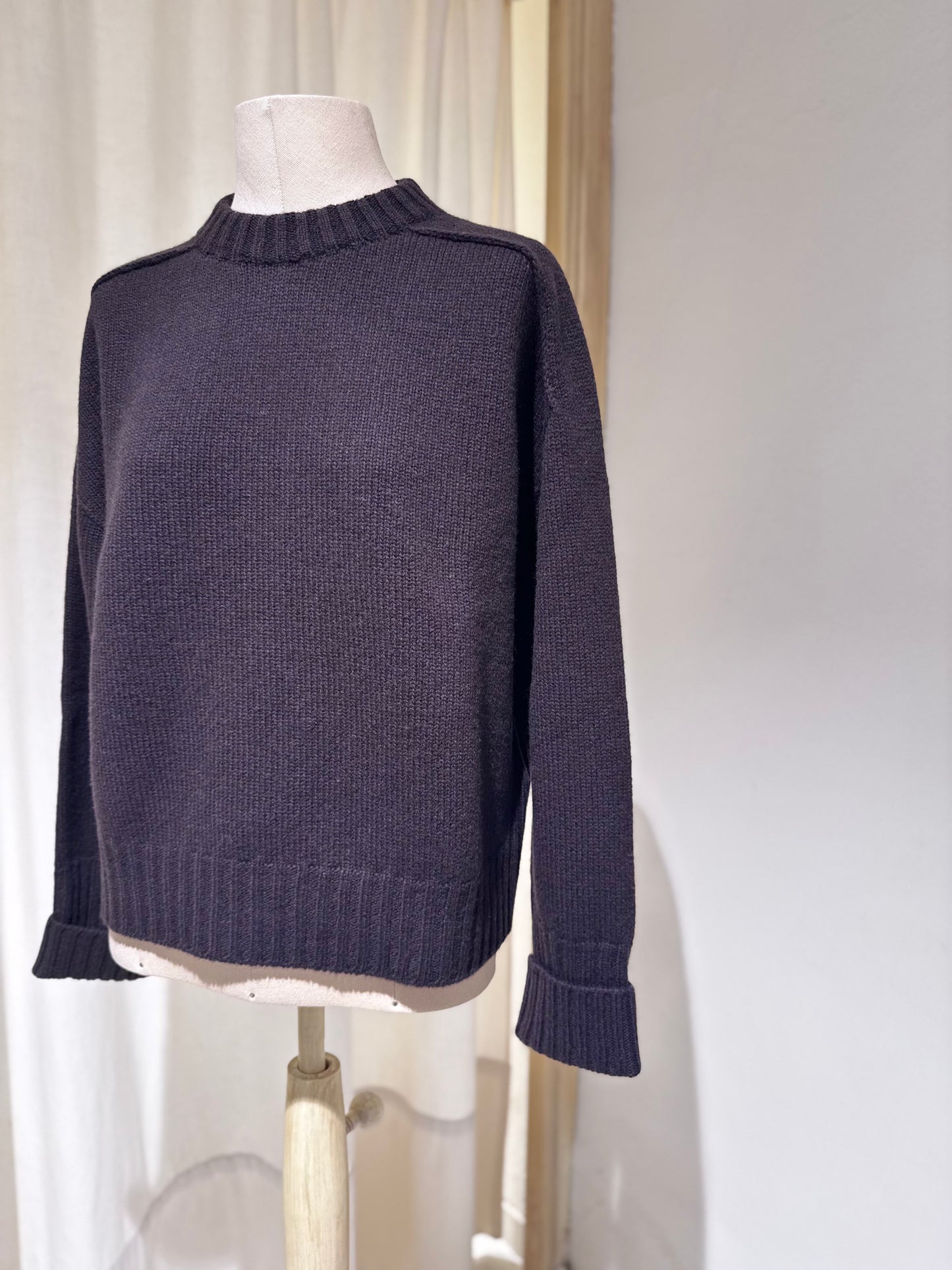 W BARROW round neck - PHIILI - Chocolate Brown