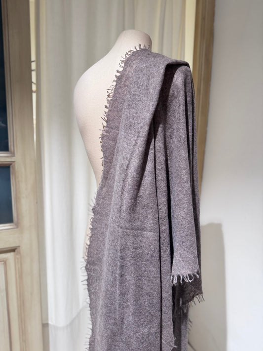 W Pure Cashmere Scarf - MOULETA - Natural