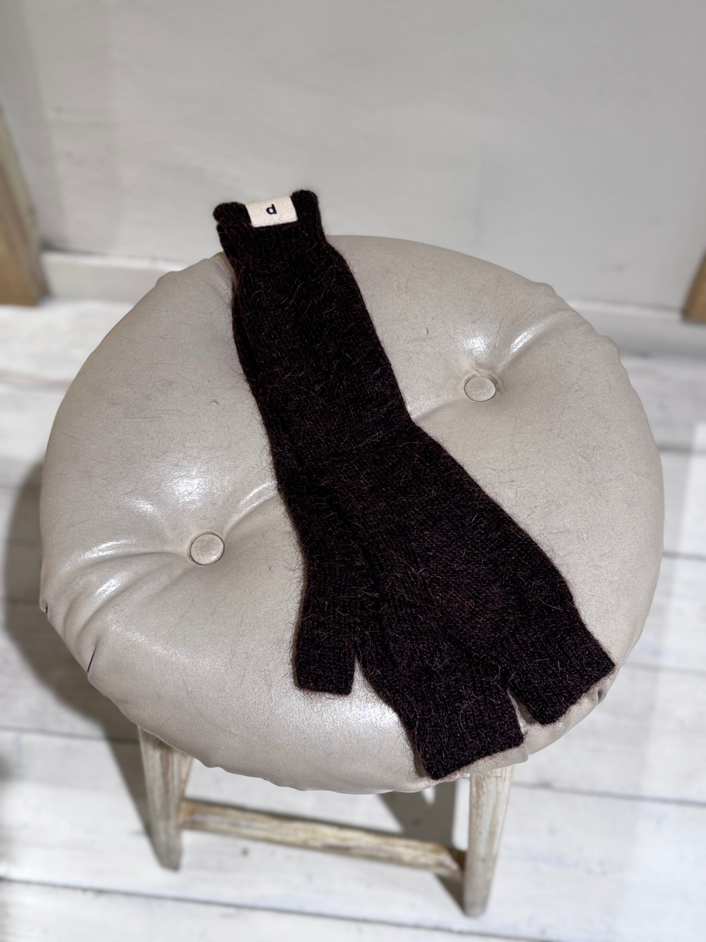 W NO FINGER GLOVES - PCNQ - DARK BROWN