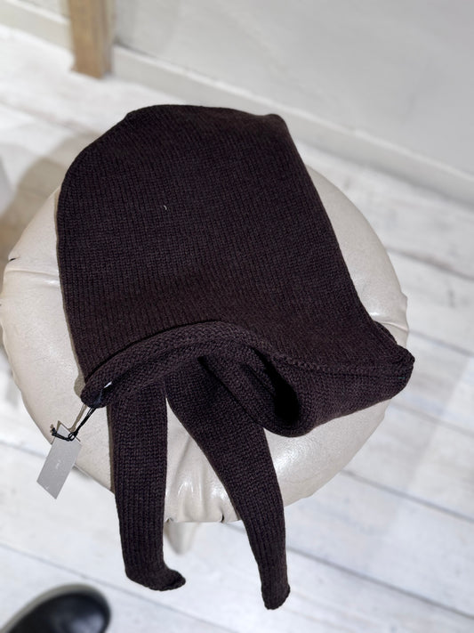 W WOOL HOODIE - PCNQ - BROWN