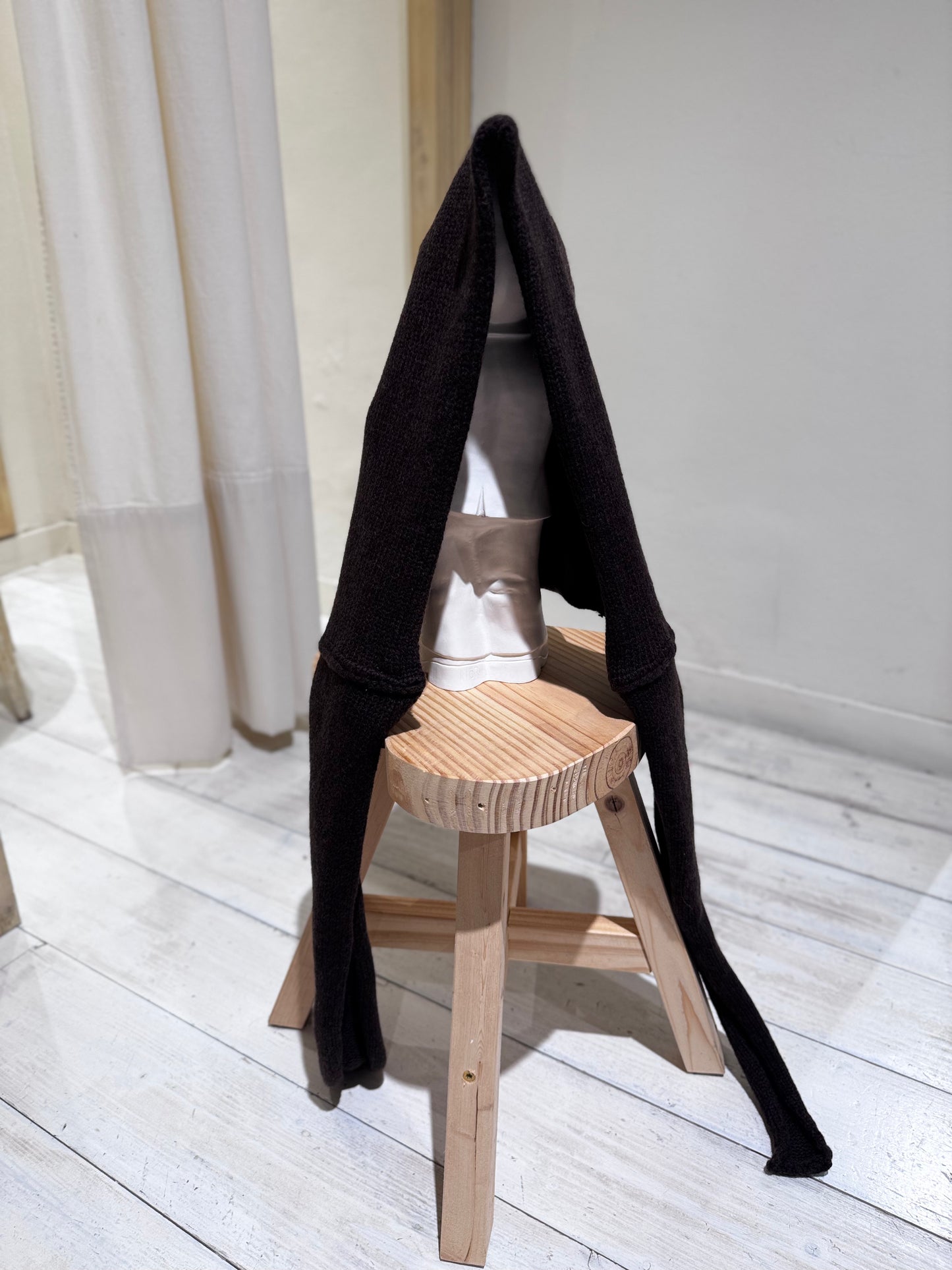 W WOOL HOODIE - PCNQ - BROWN