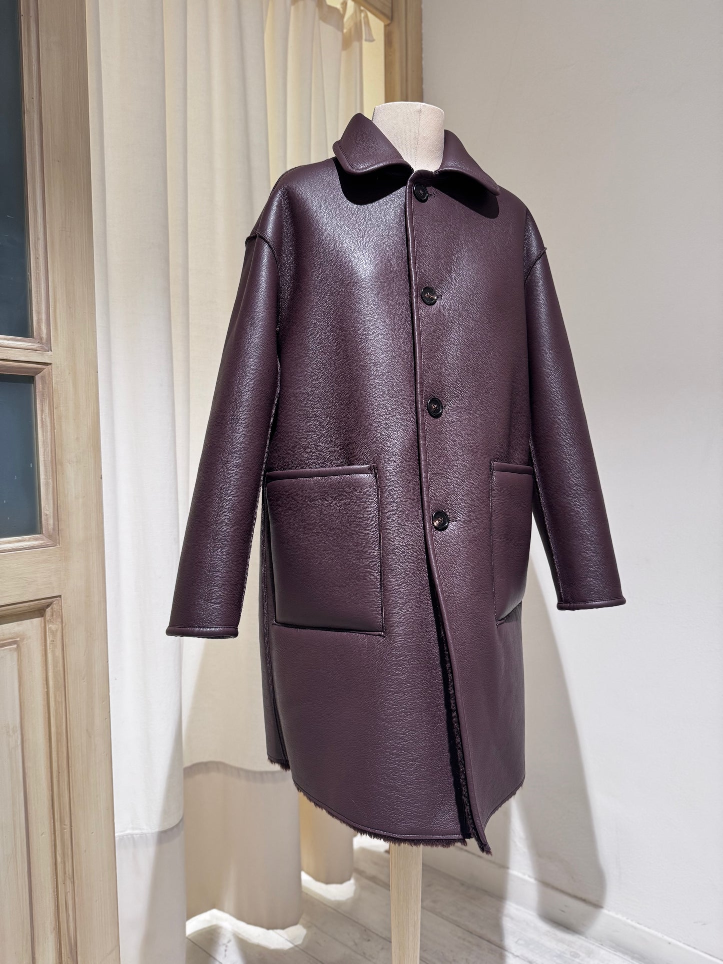 W Easton long coat - BELLEROSE - Chocolate Brown