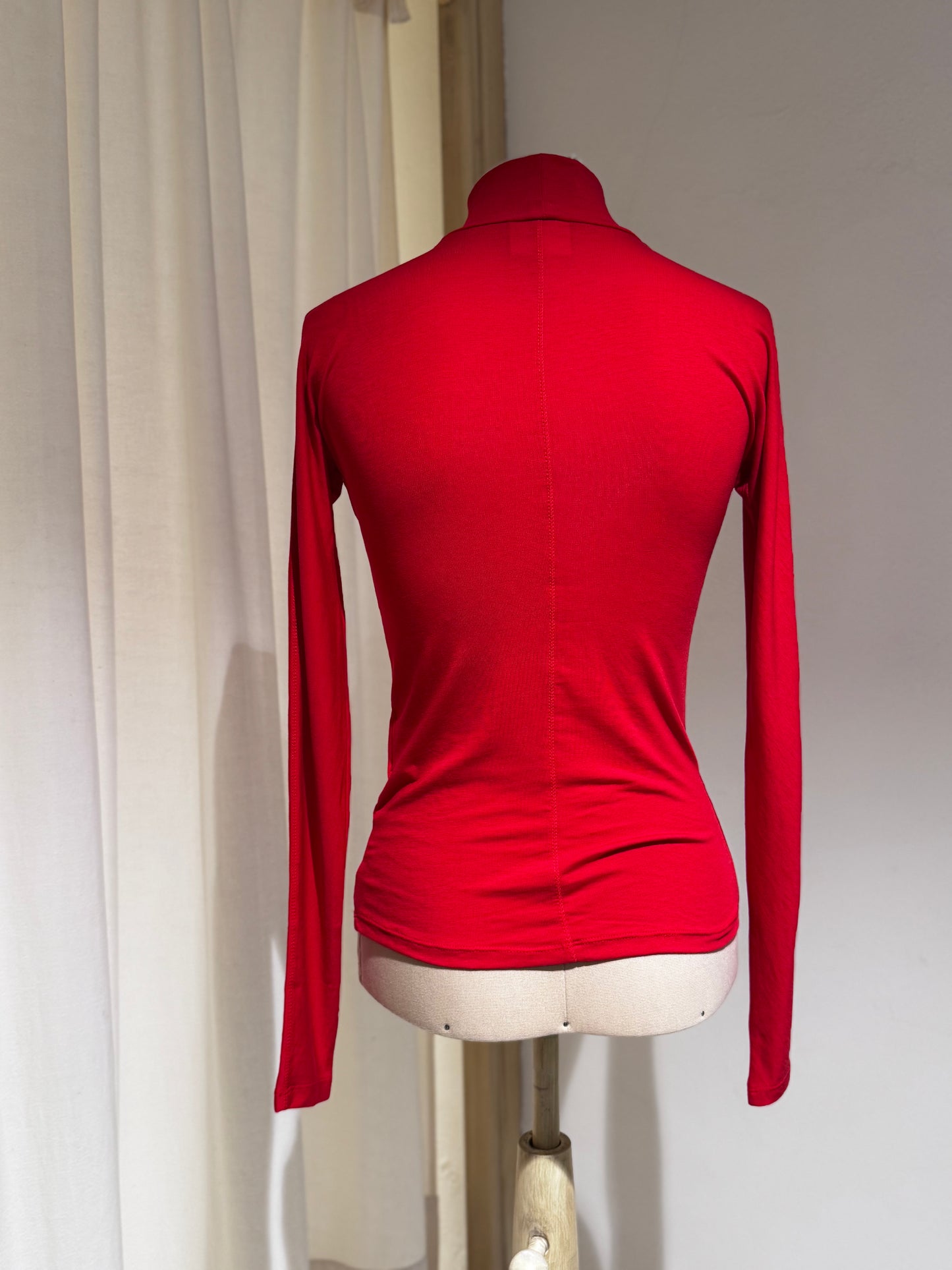 W Flawy turtle neck t-shirt - BELLEROSE - Red