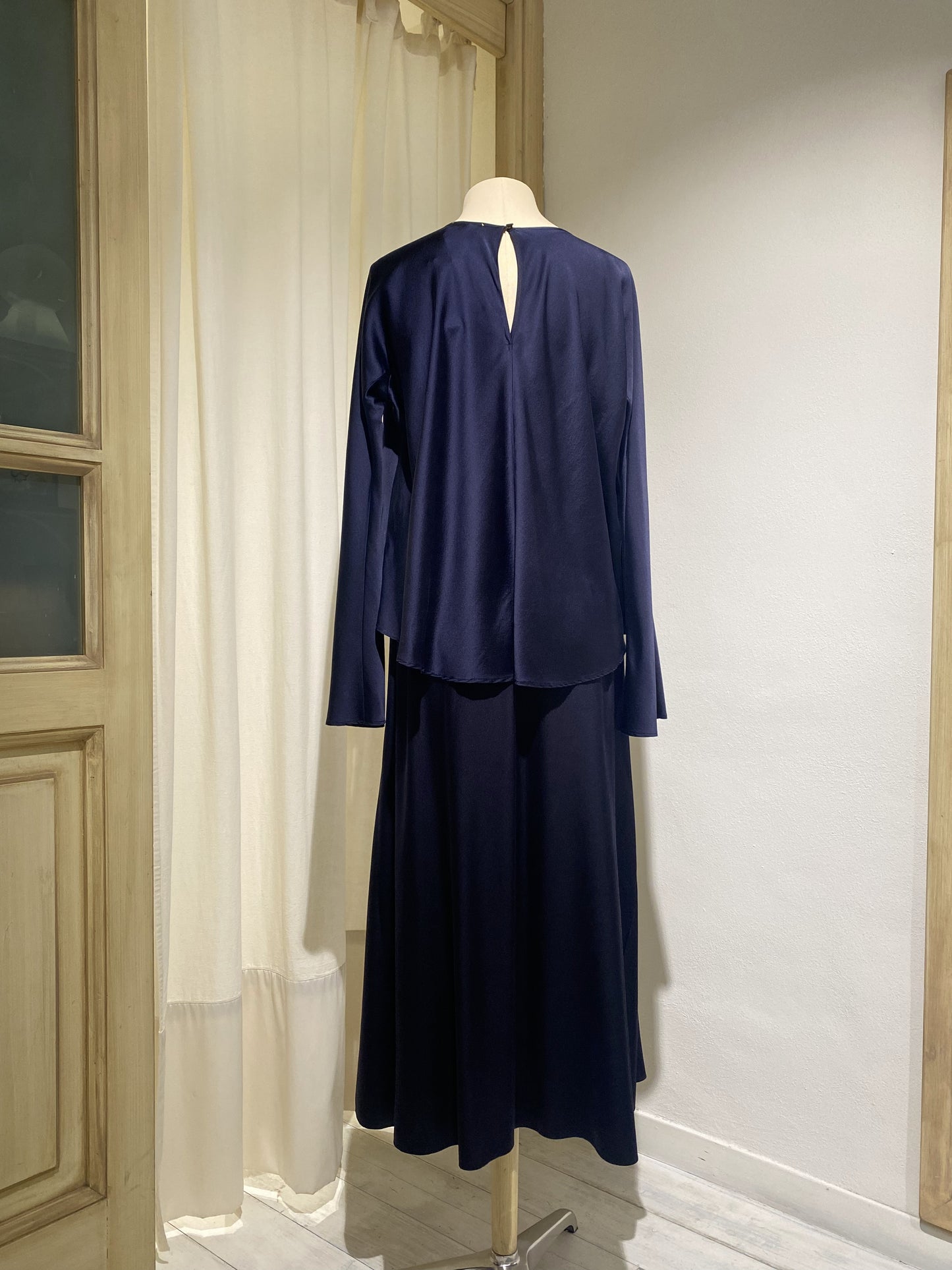 W BLOUSE FORTE FORTE blusa in raso di seta stretch