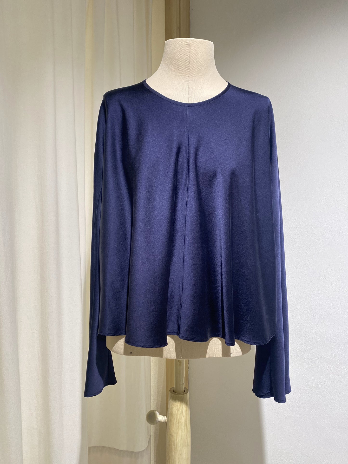 W BLOUSE FORTE FORTE blusa in raso di seta stretch
