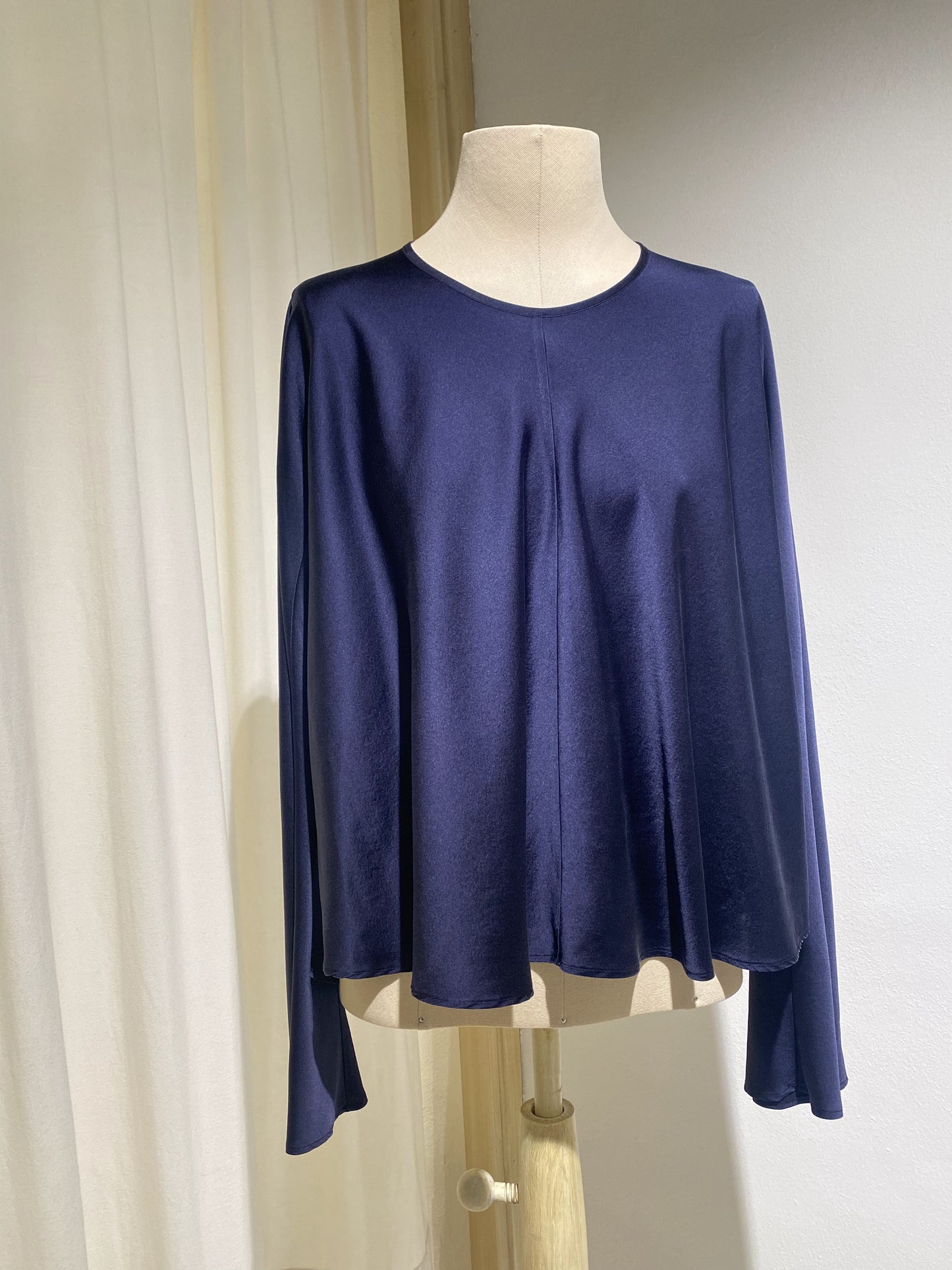 W BLOUSE FORTE FORTE blusa in raso di seta stretch