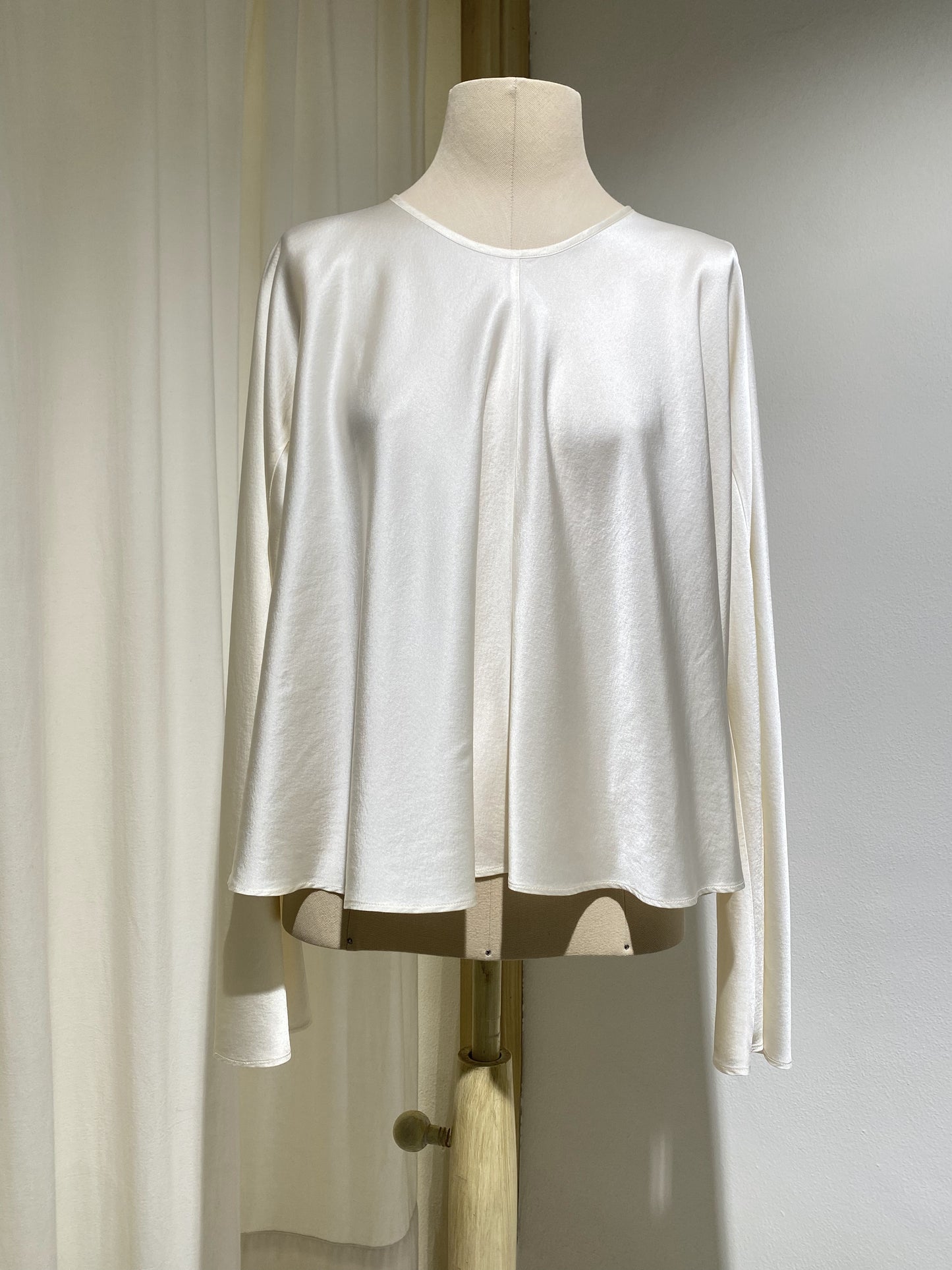 W BLOUSE FORTE FORTE blusa in raso di seta stretch