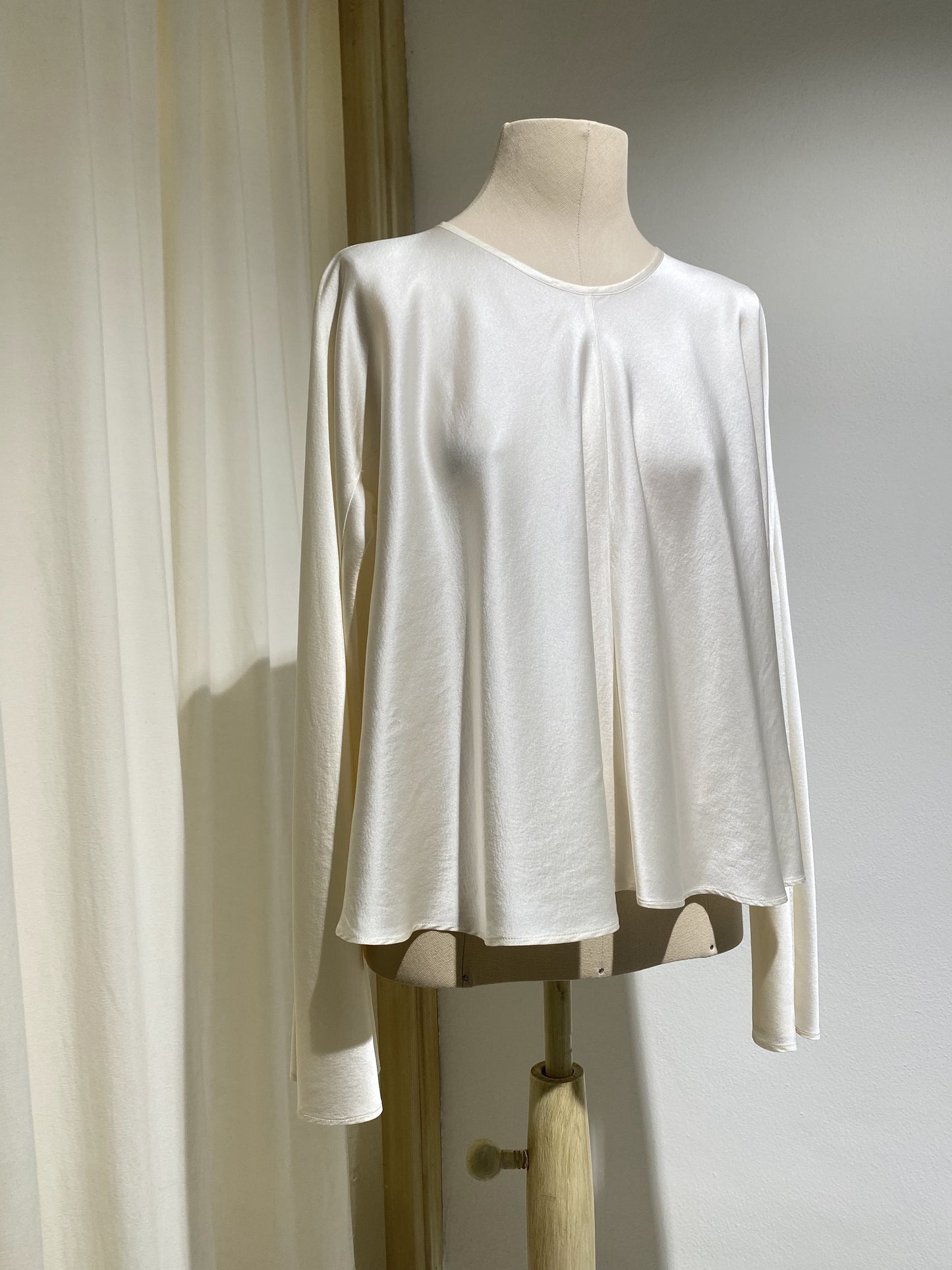 W BLOUSE FORTE FORTE blusa in raso di seta stretch