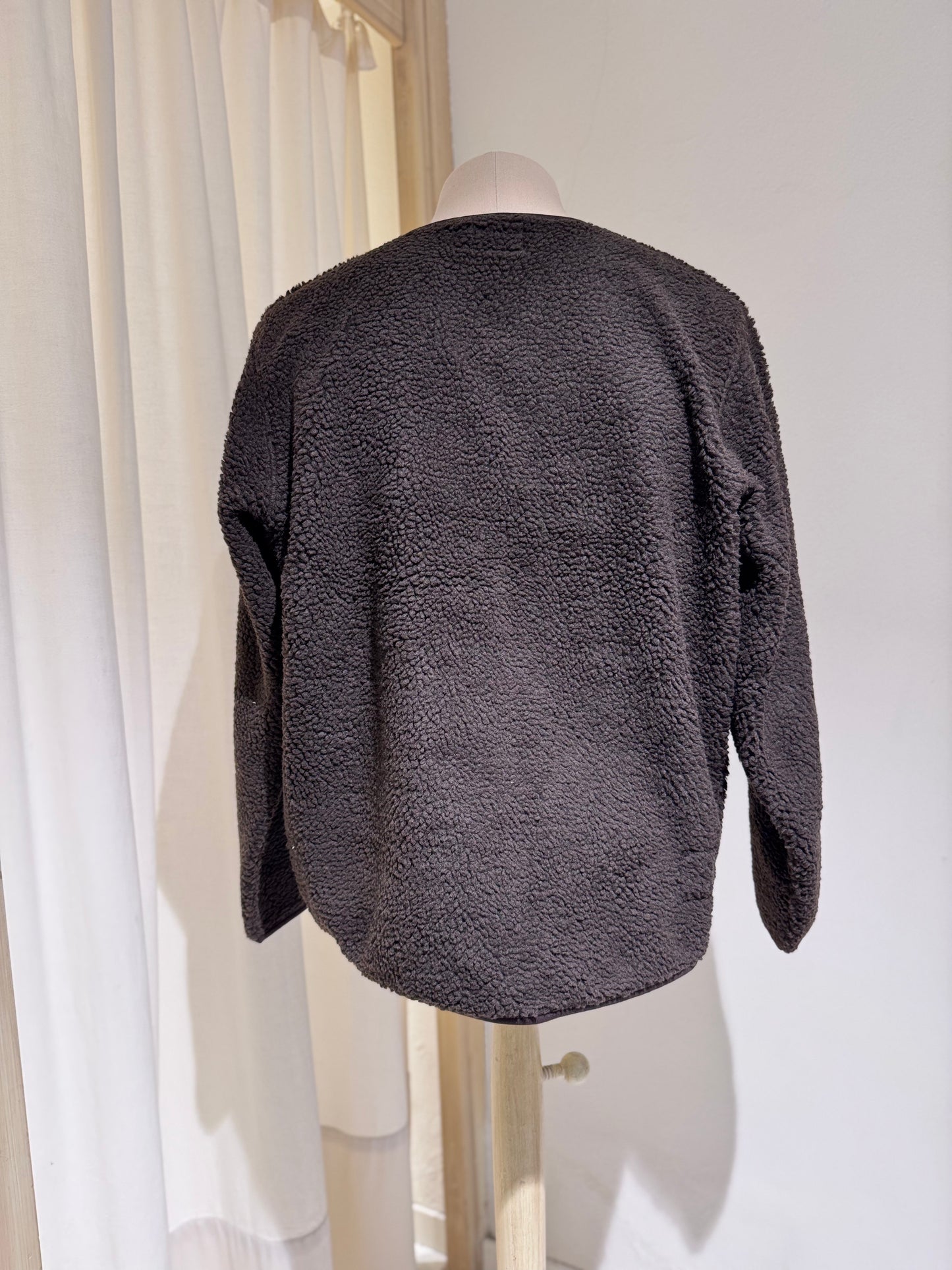 M Brown Galaxy Fleece Zip Liner Jacket - UNIVERSAL WORKS - Chocolate