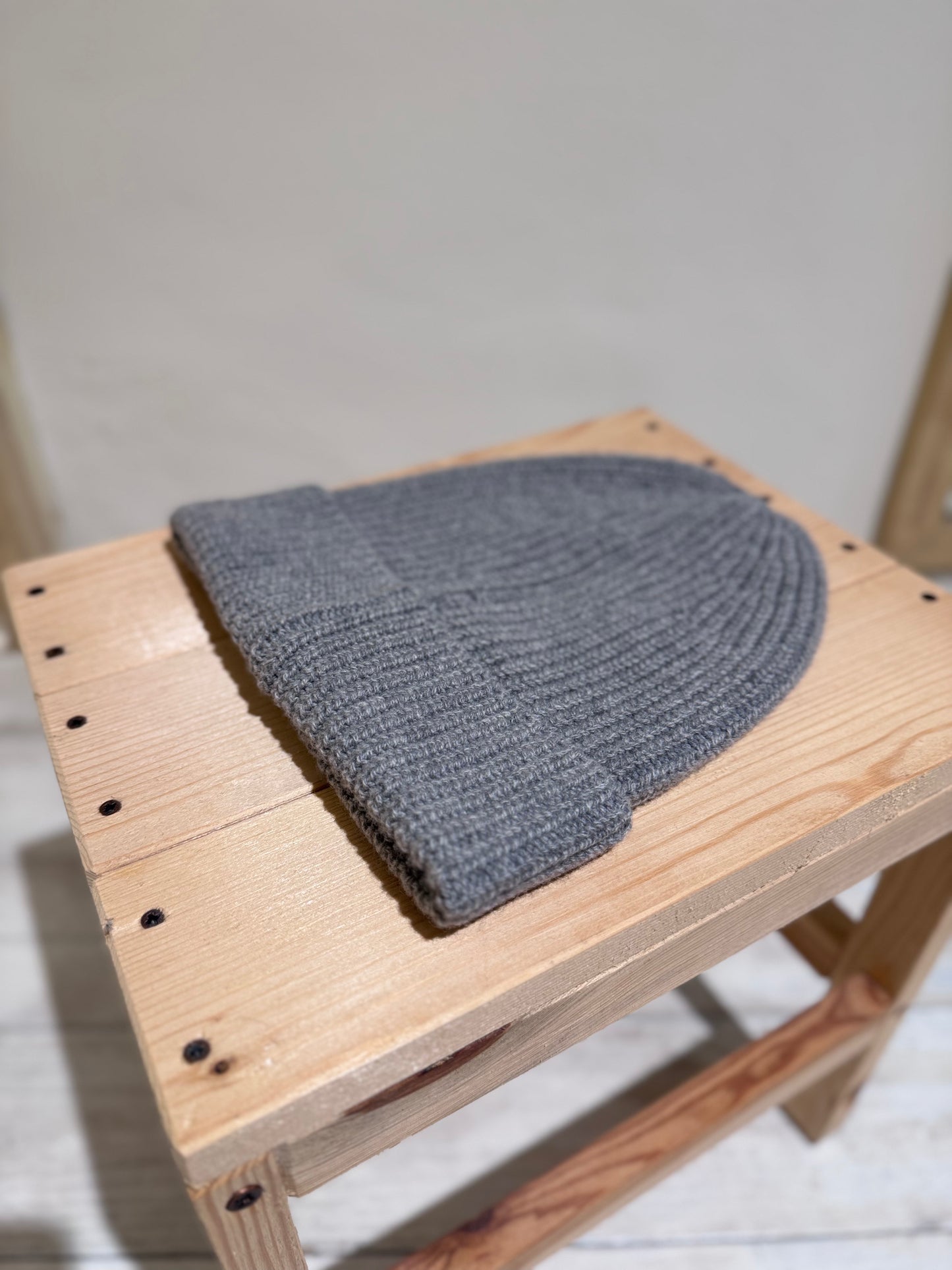 M & W CASHMERE BEANIE - DANIELE FIESOLI - Light Grey