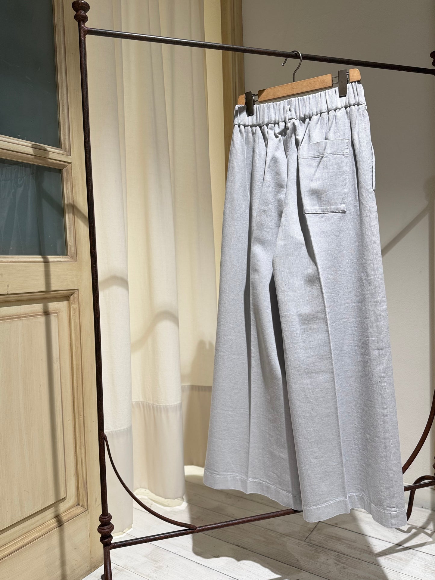 W Pant cotton bull di cotone - FORTE FORTE - Light Grey