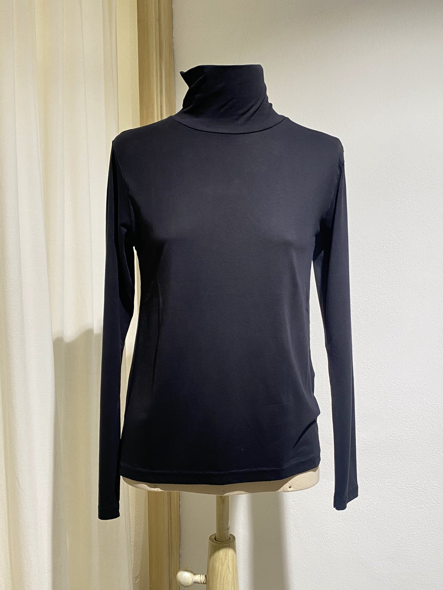 W TURTLE NECK SHIRT - DIEGA - BLACK