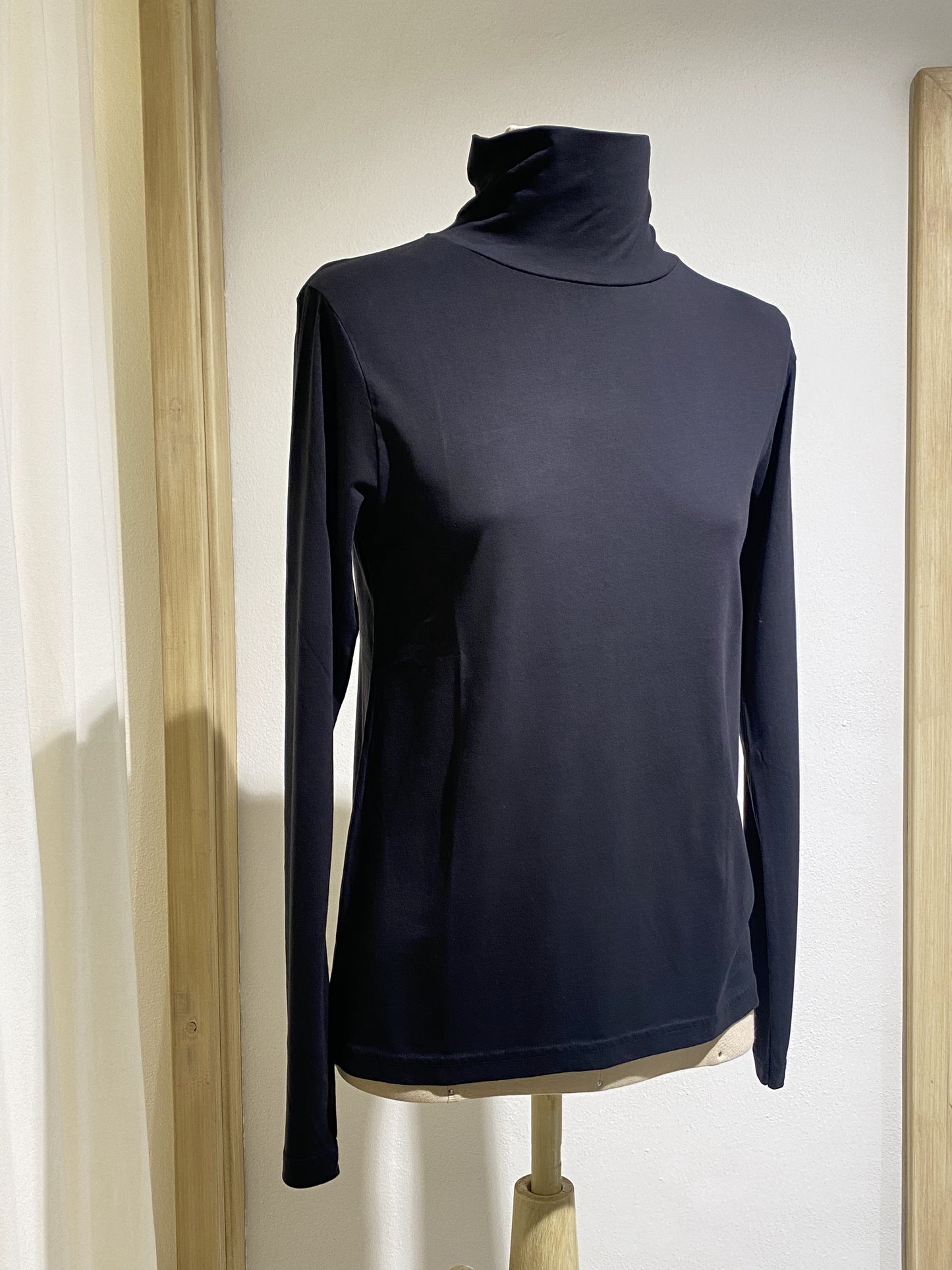 W TURTLE NECK SHIRT - DIEGA - BLACK
