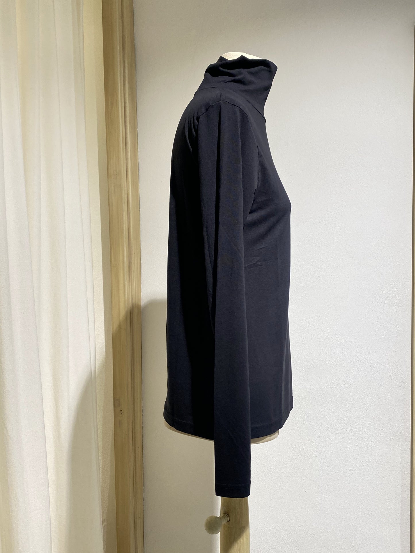 W TURTLE NECK SHIRT - DIEGA - BLACK