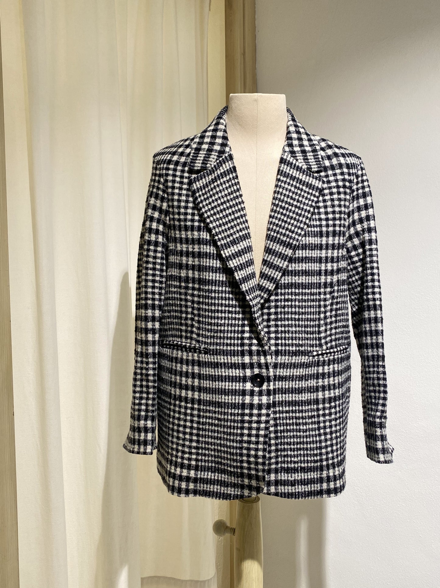 W VEIL BLAZER - BELLEROSE - CHECK