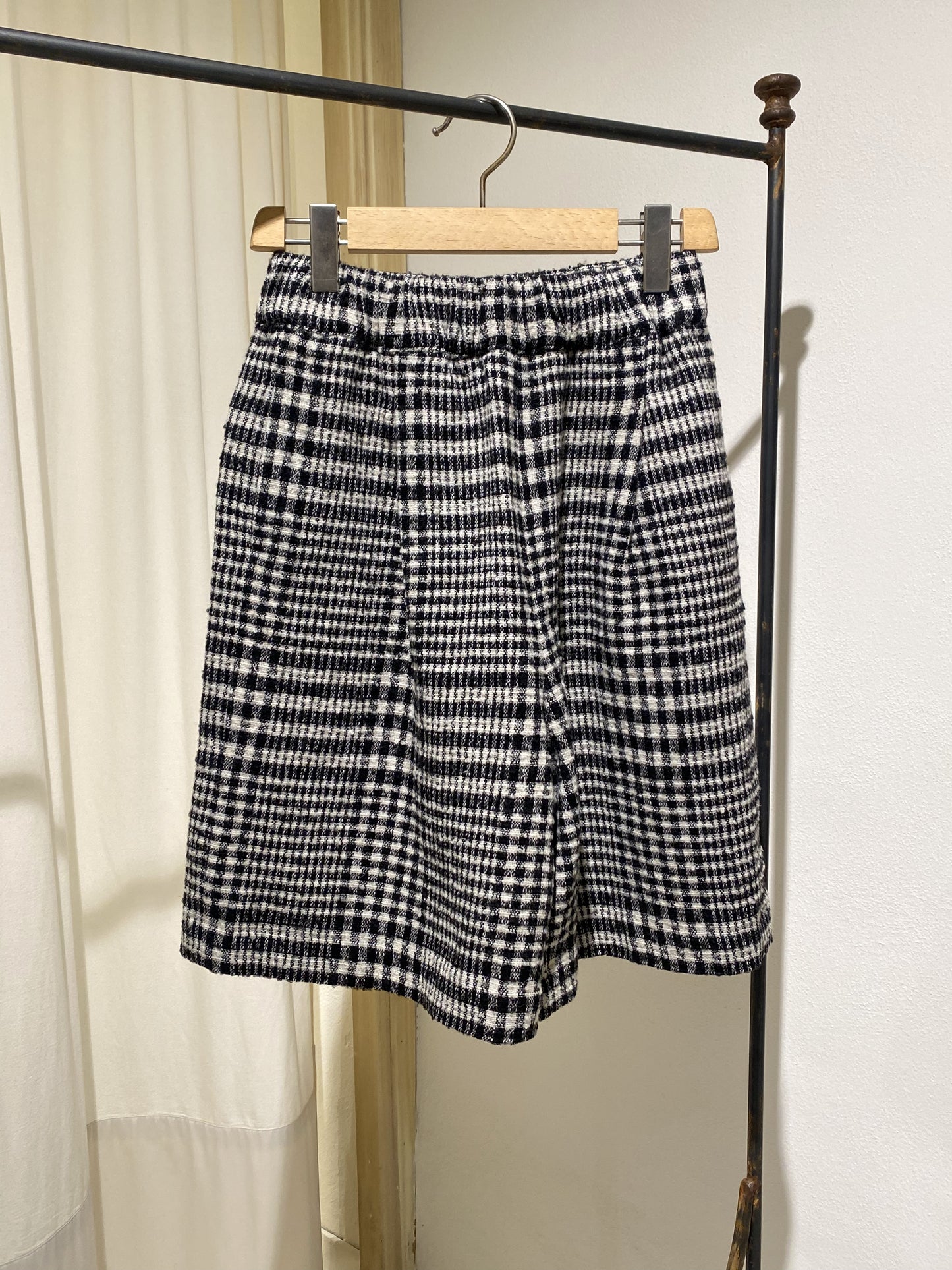 W VEZZO SHORTS - BELLEROSE - CHECK Black/White
