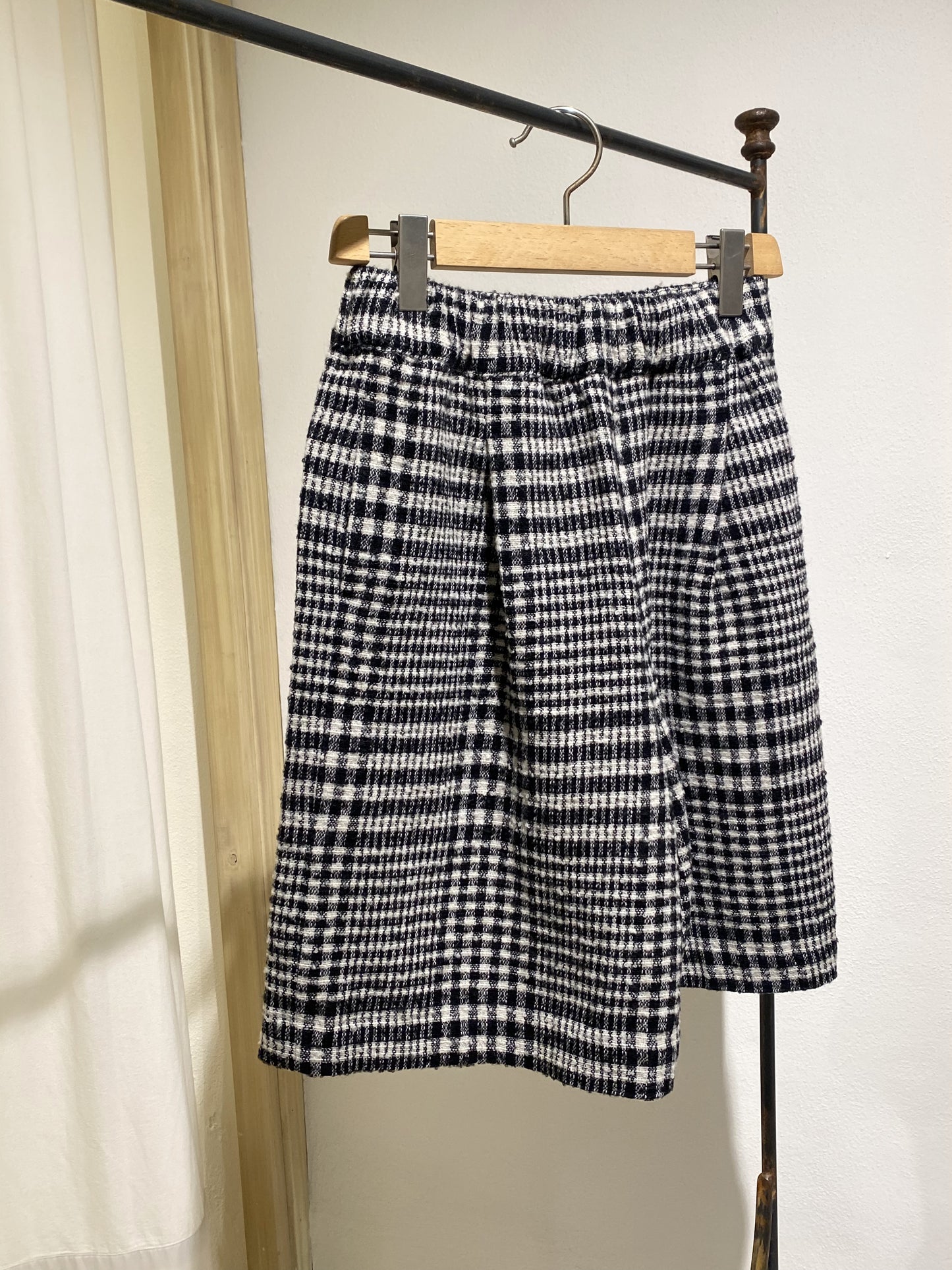 W VEZZO SHORTS - BELLEROSE - CHECK Black/White