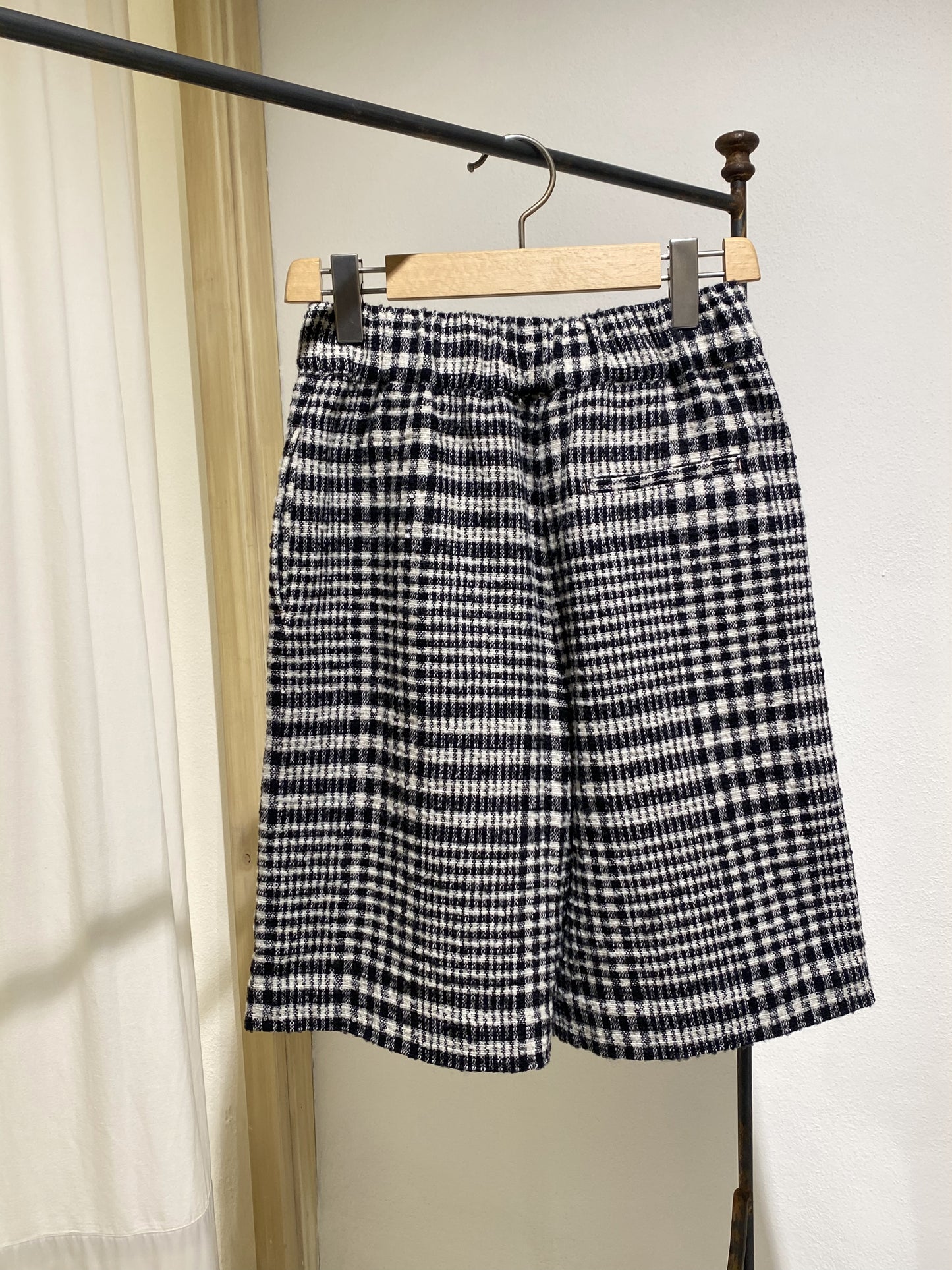 W VEZZO SHORTS - BELLEROSE - CHECK Black/White