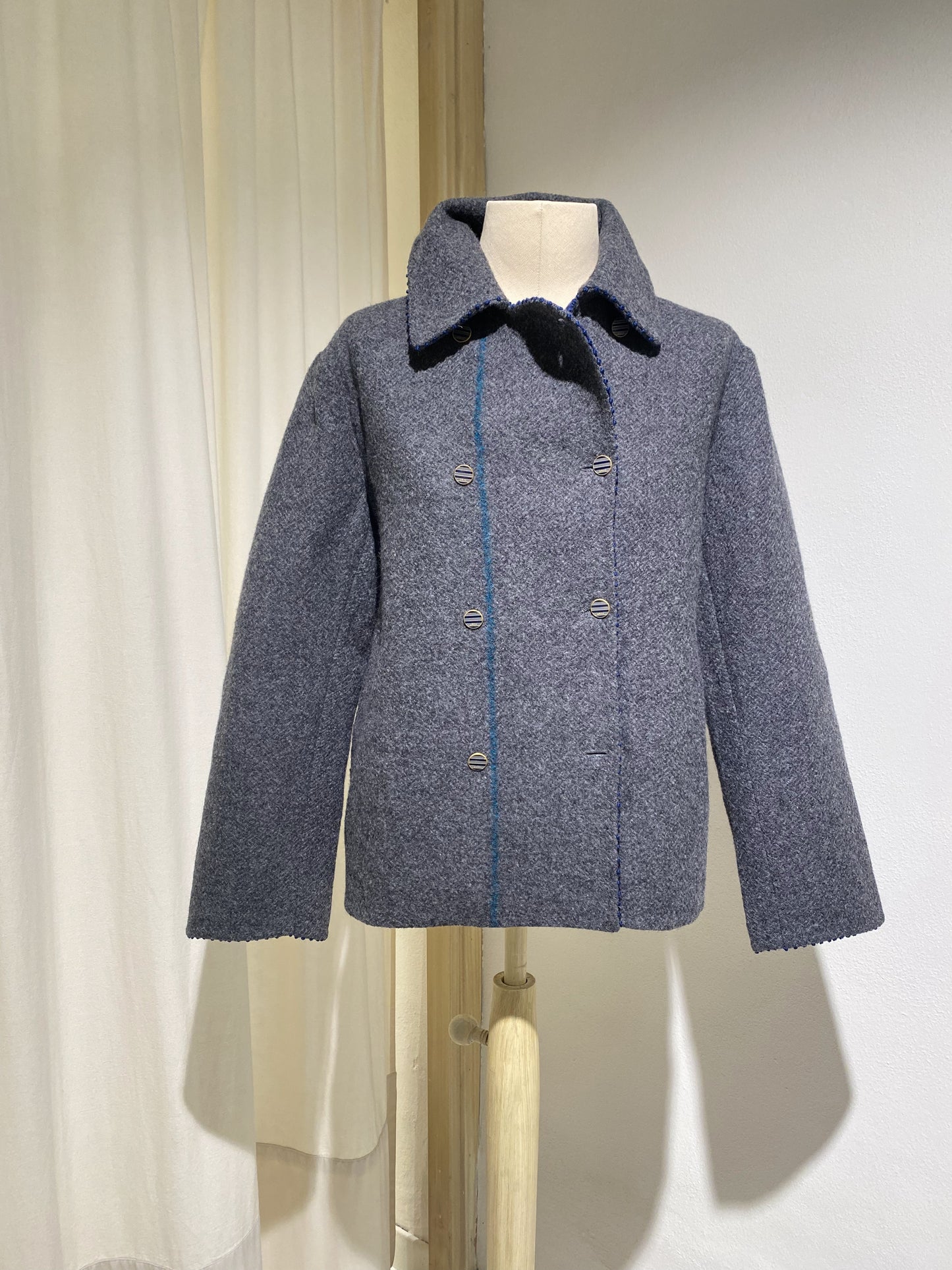 W BLAZER COAT WOOL PÉRO GREY